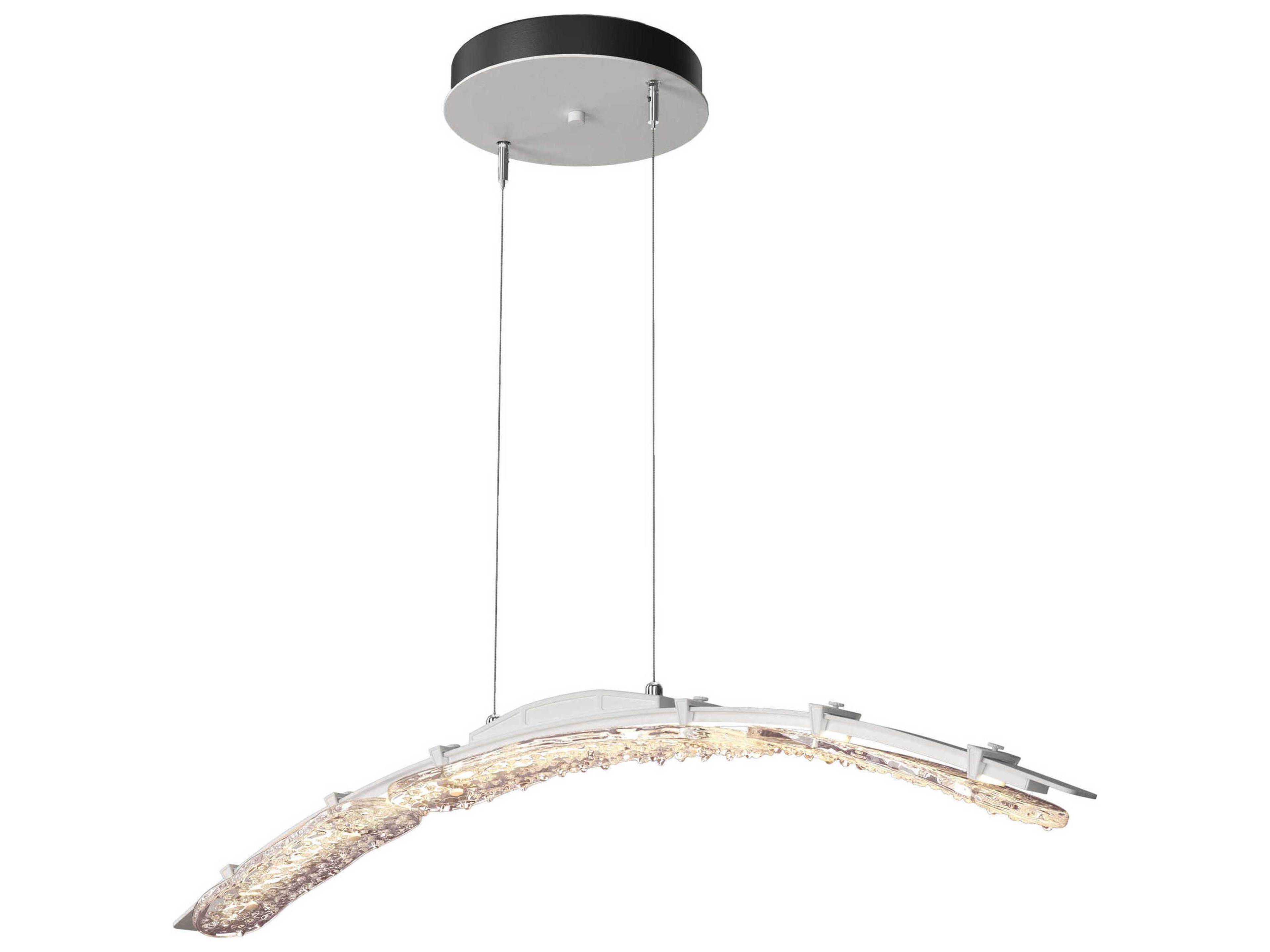 Hubbardton Forge Glissade 1-Light Glass LED Linear Island Pendant