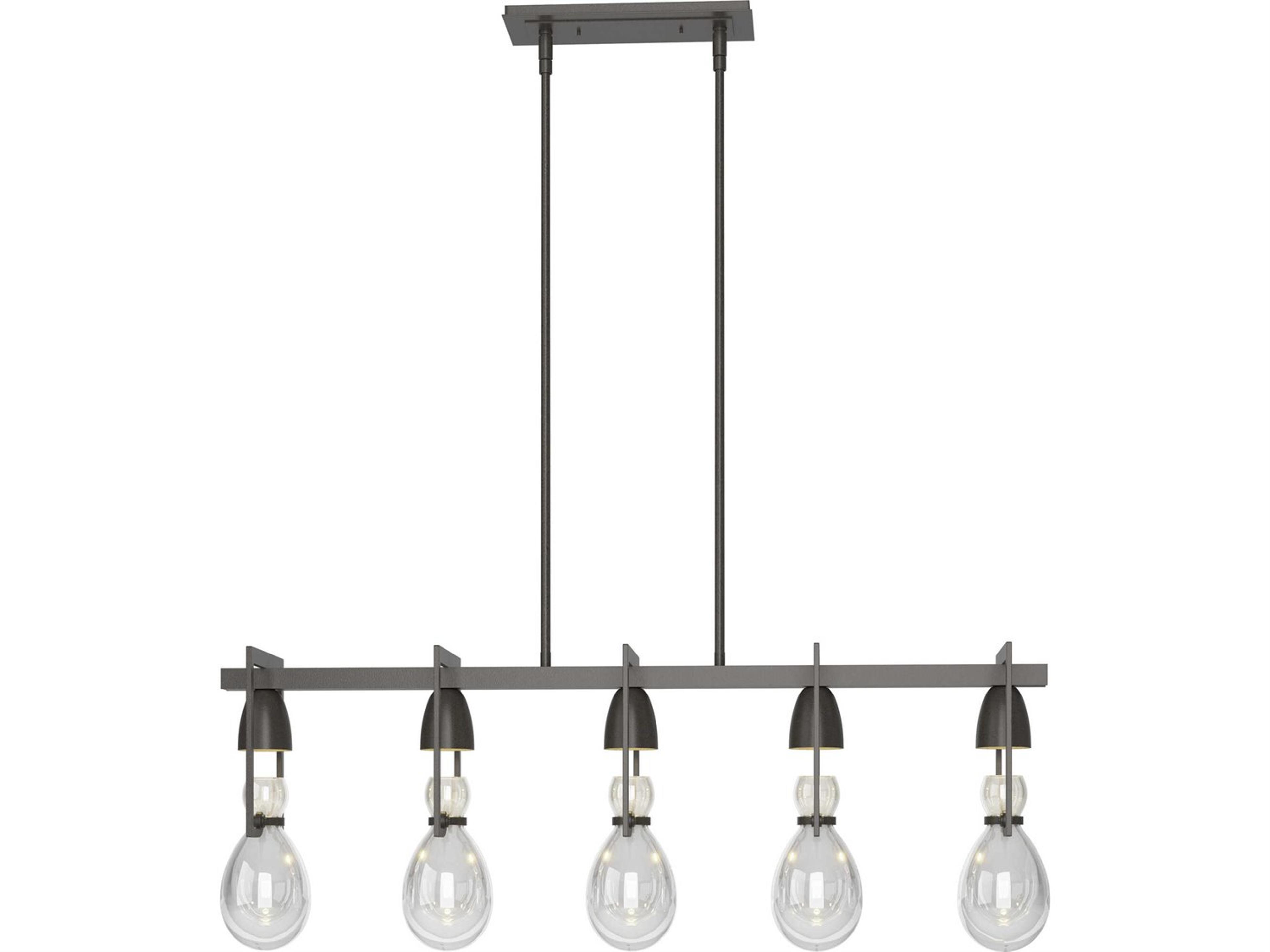 Hubbardton Forge Apothecary 5-Light Clear Glass Linear Island Pendant