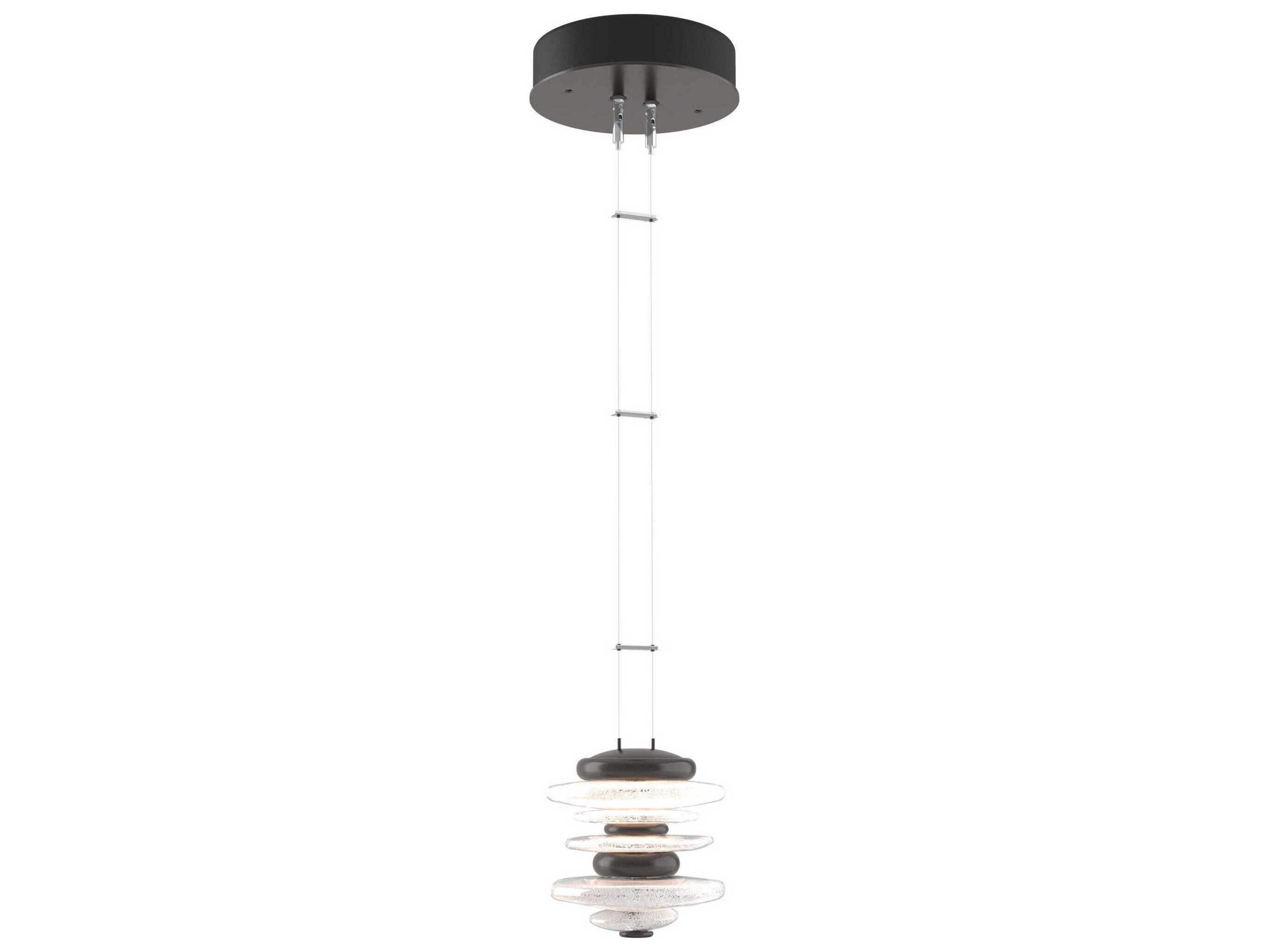 Hubbardton Forge Bay 1-Light Glass LED Round Mini Pendant