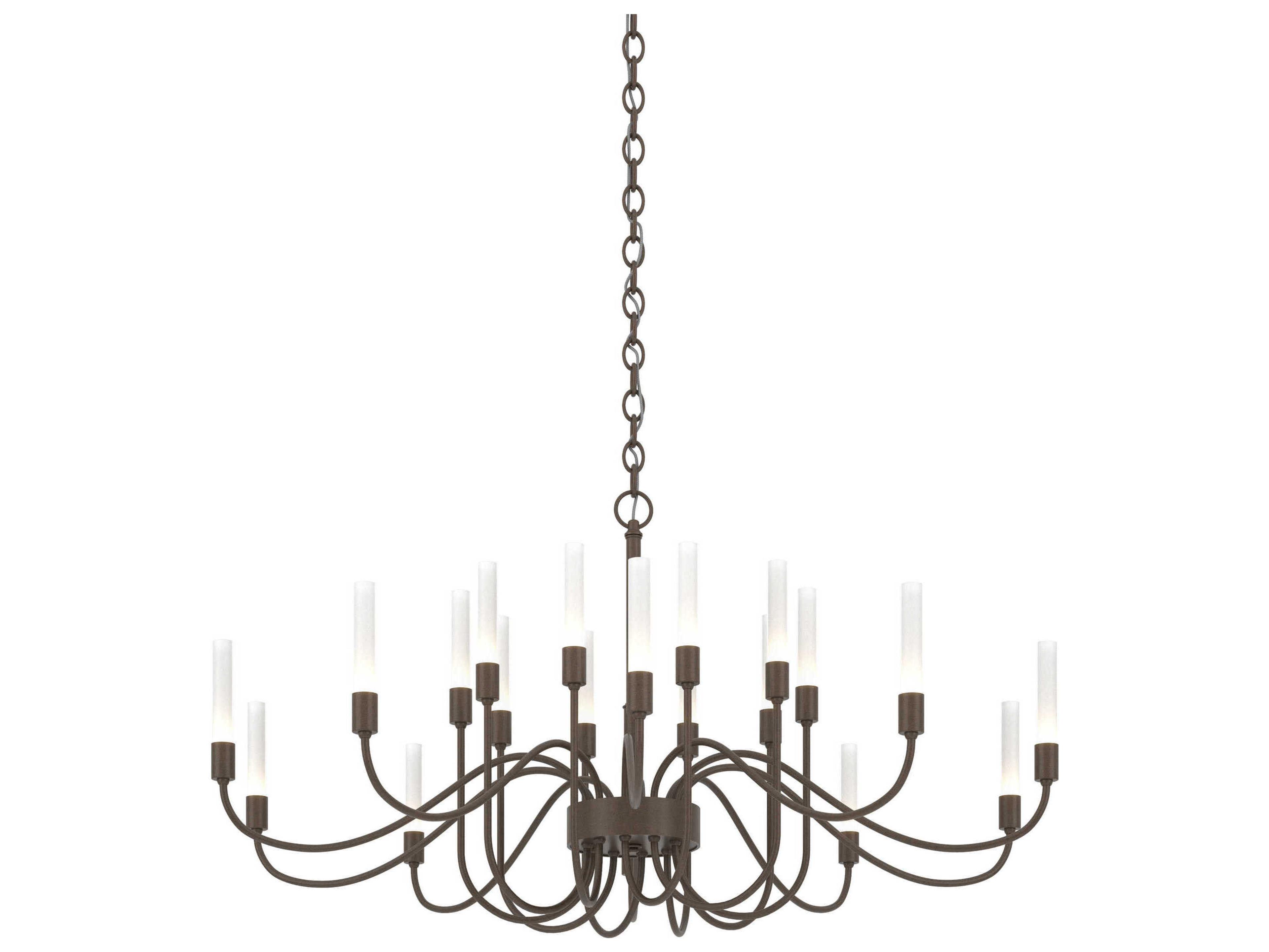 Hubbardton Forge Lisse 20-Light Glass Cylinder Chandelier