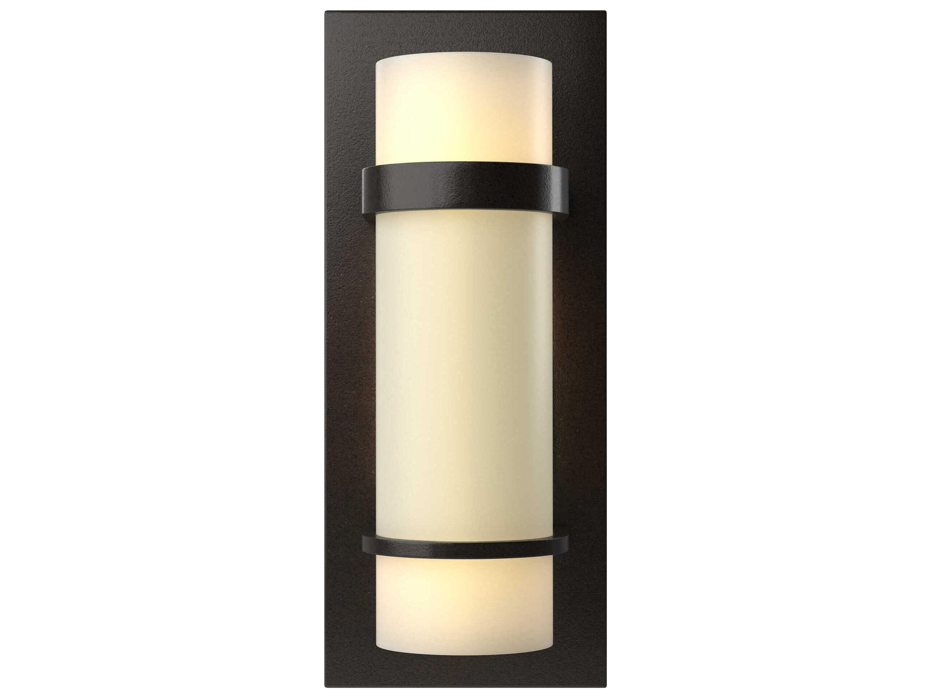 Hubbardton Forge Banded 1-Light Glass Wall Sconce