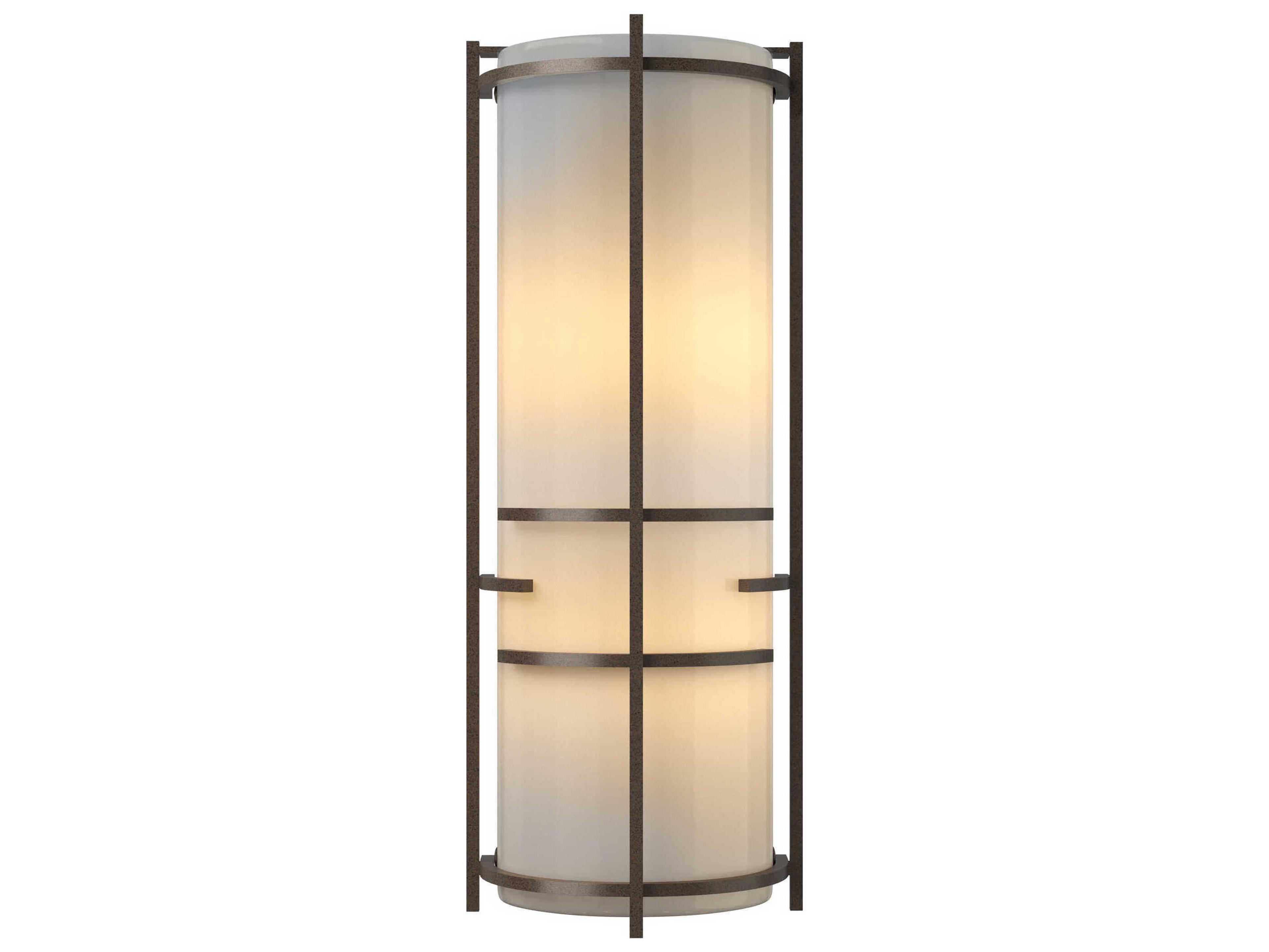 Hubbardton Forge Banded 2-Light Glass Wall Sconce