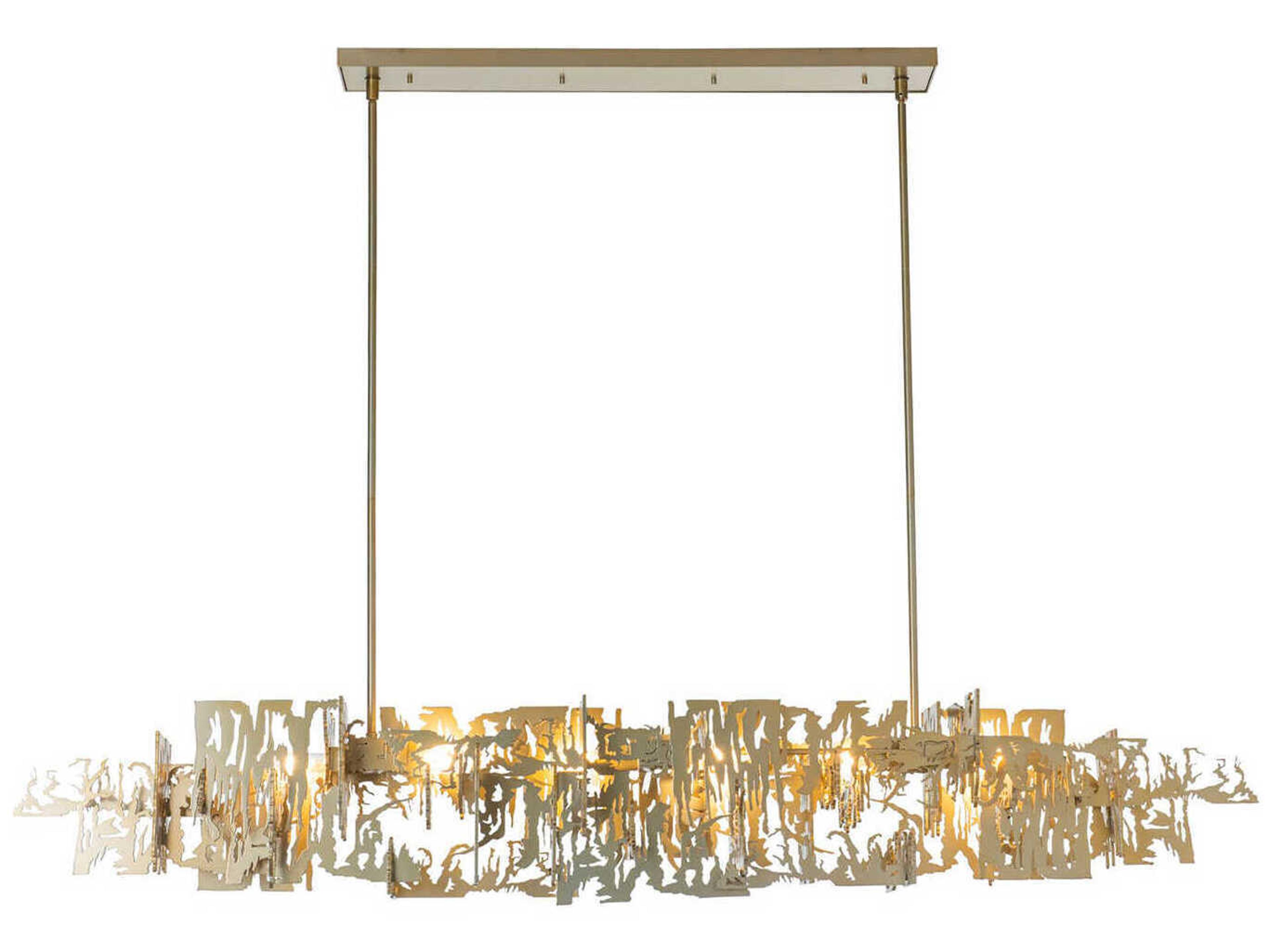 Hubbardton Forge Art + Alchemy Brutus 6-Light Linear Island Pendant