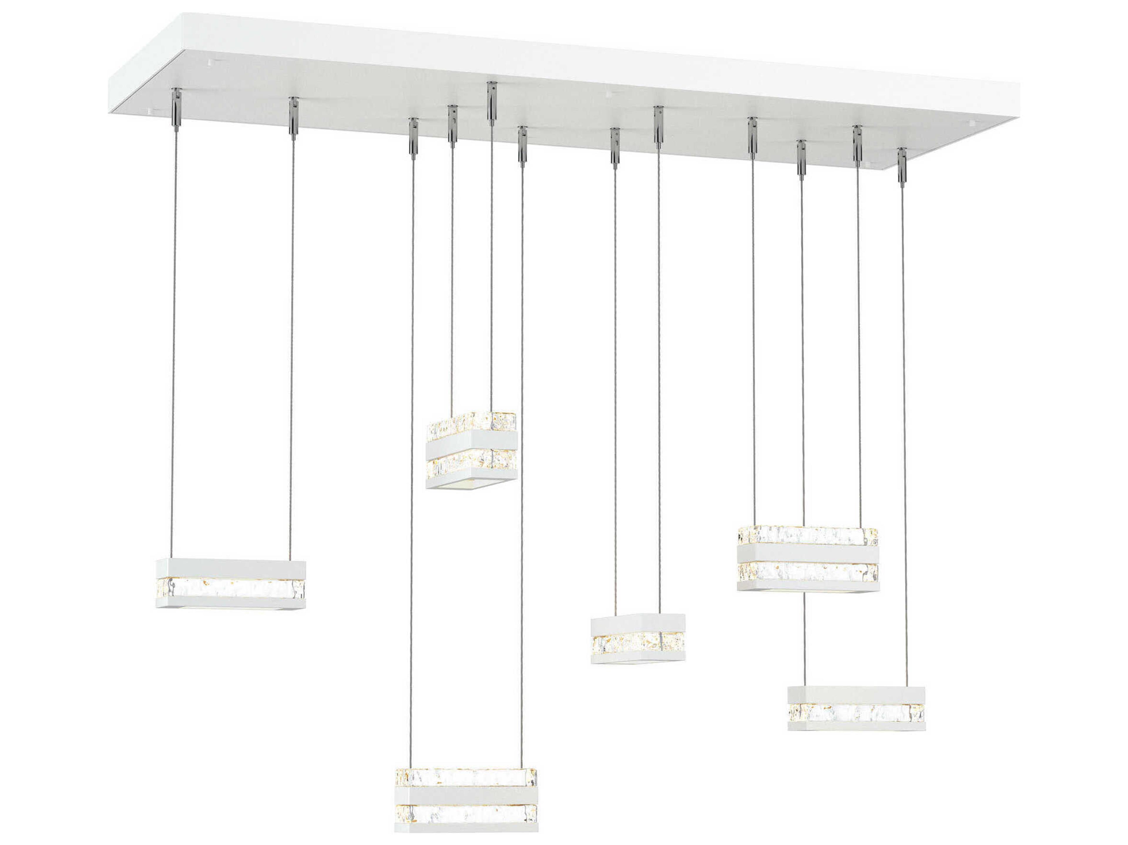 Hubbardton Forge Art + Alchemy Stacks 6-Light Geometric Island Pendant