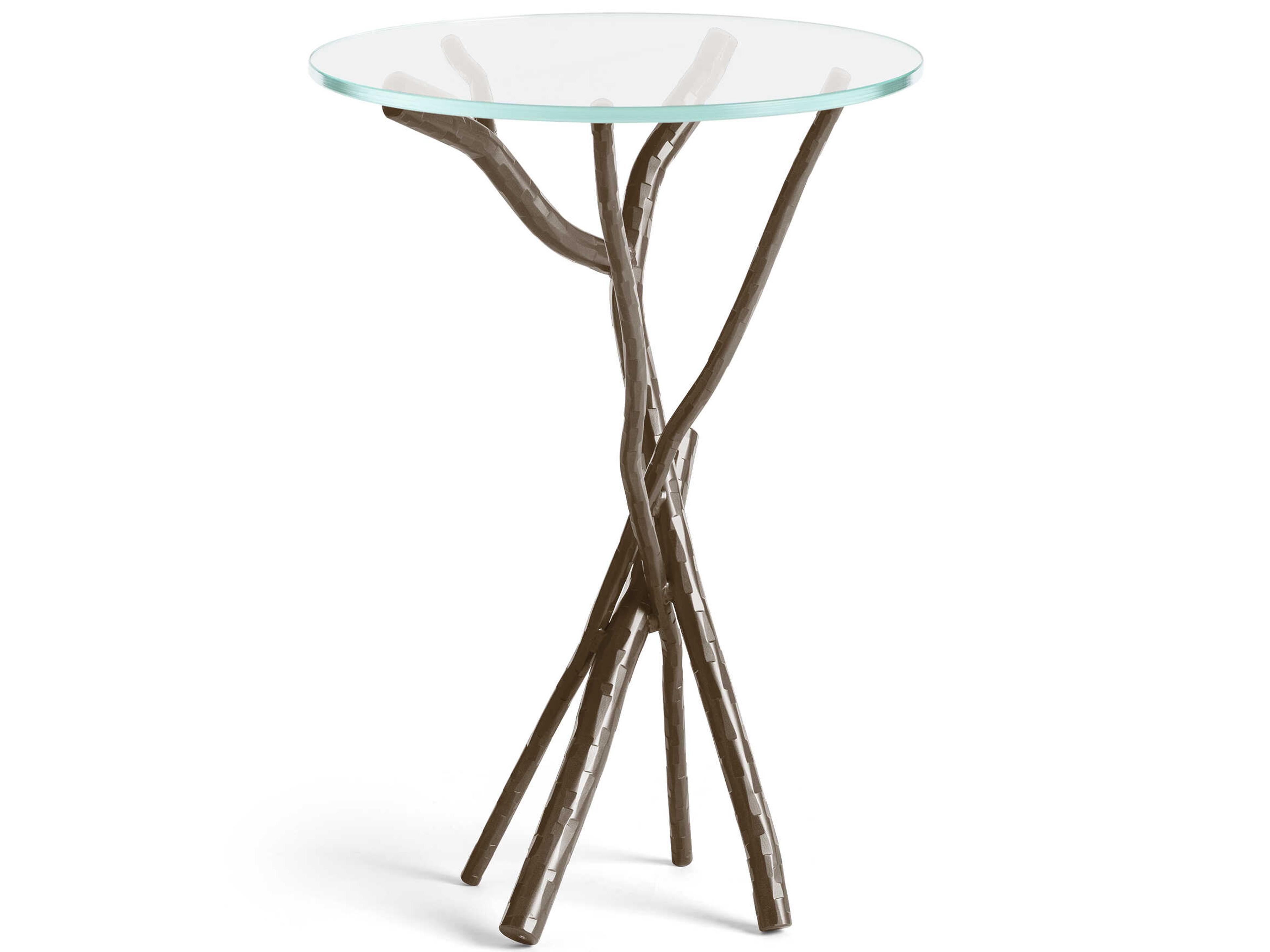 Hubbardton Forge Brindille Round Glass End Table