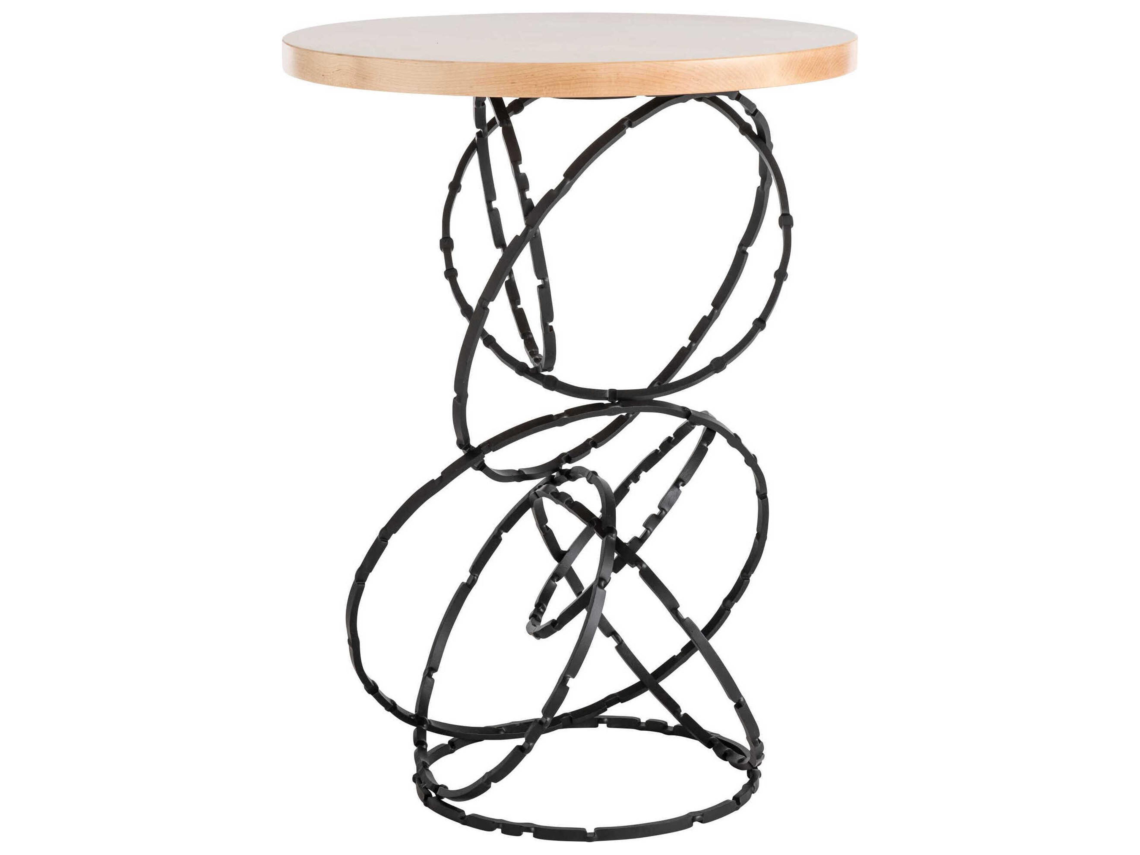 Hubbardton Forge Olympus Round Wood End Table