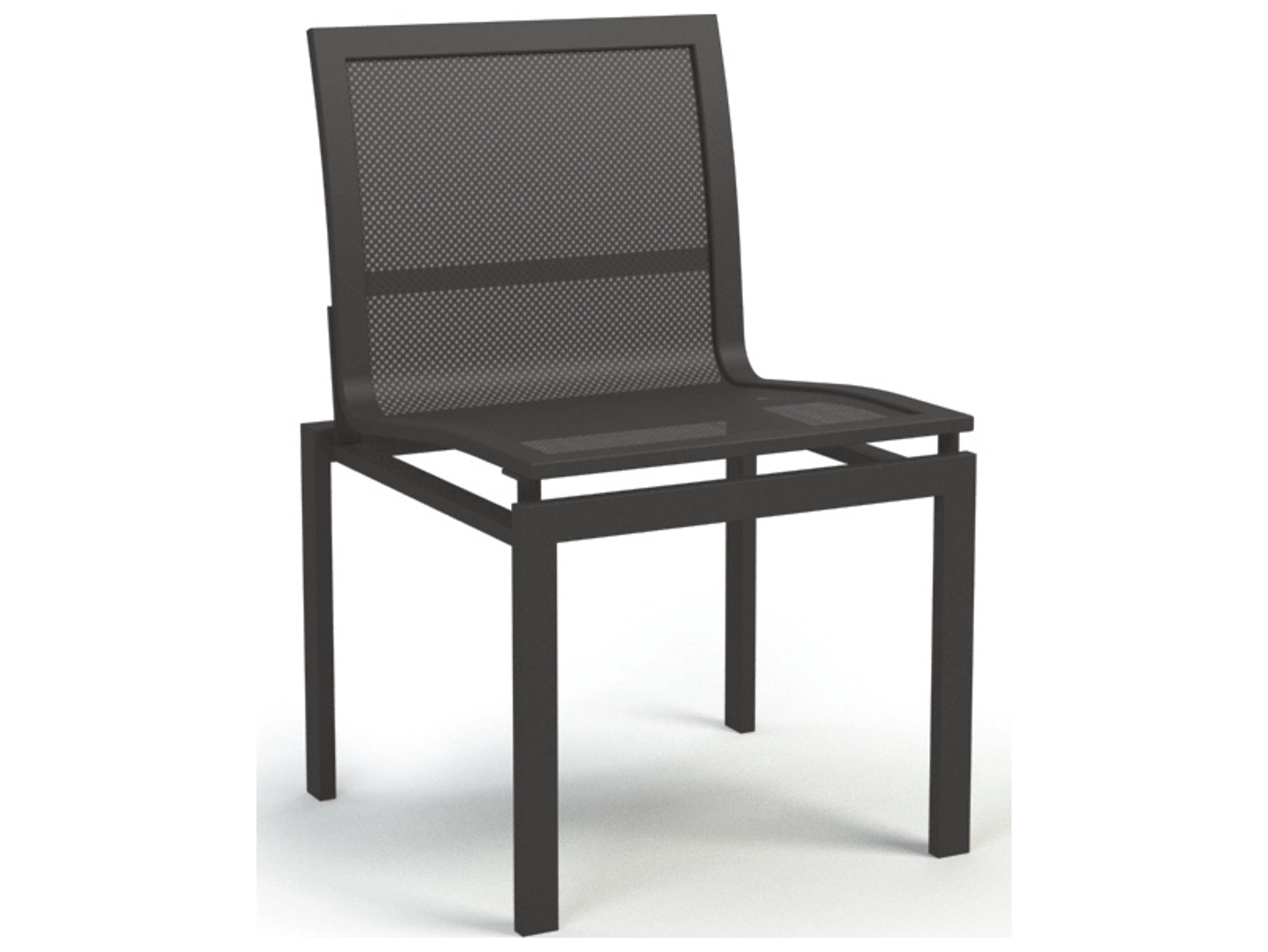 Homecrest Allure Mesh Aluminum Stackable Outdoor Dining Side Chair