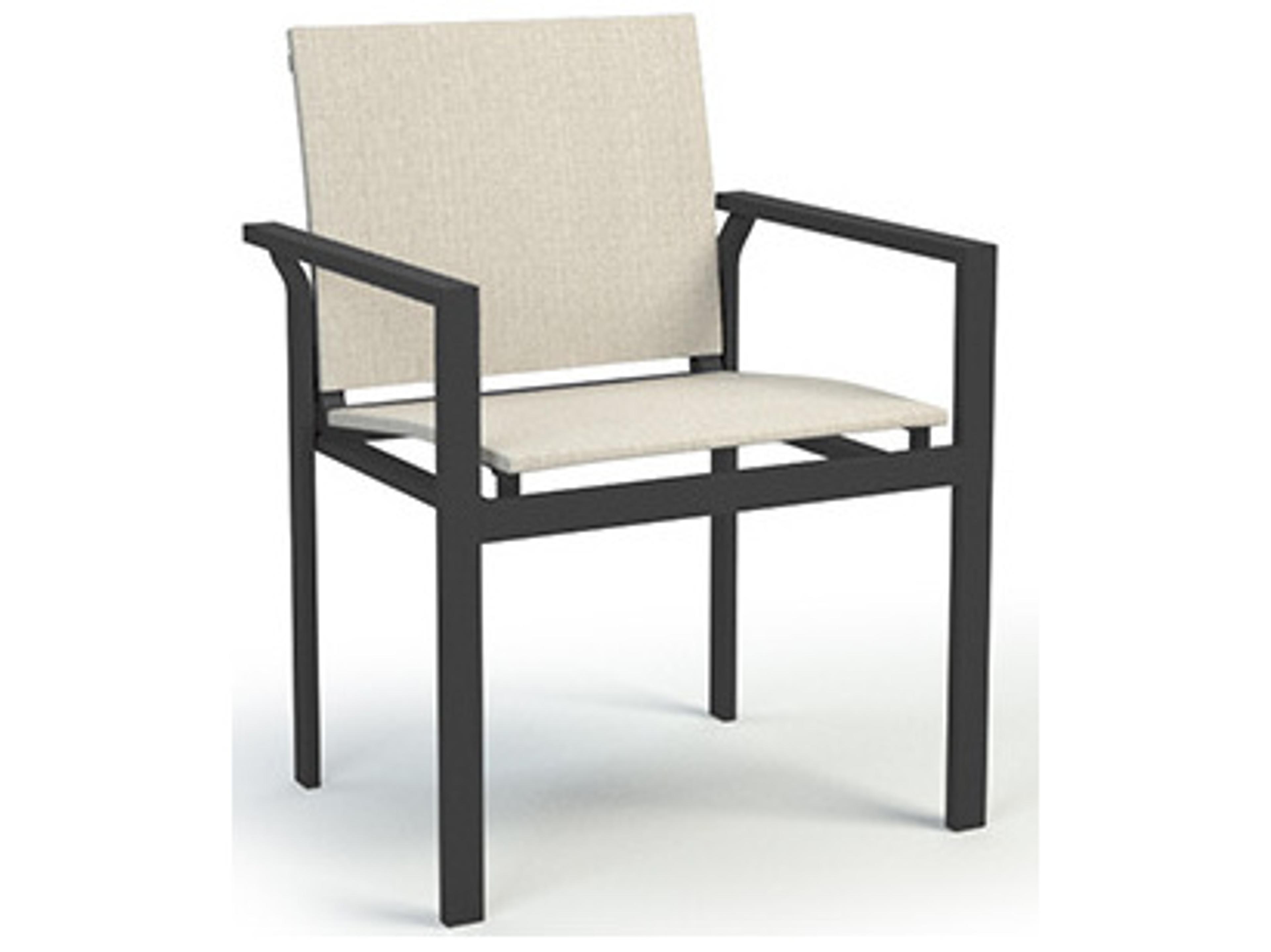 Homecrest Allure Sling Aluminum Stackable Patio Dining Arm Chair
