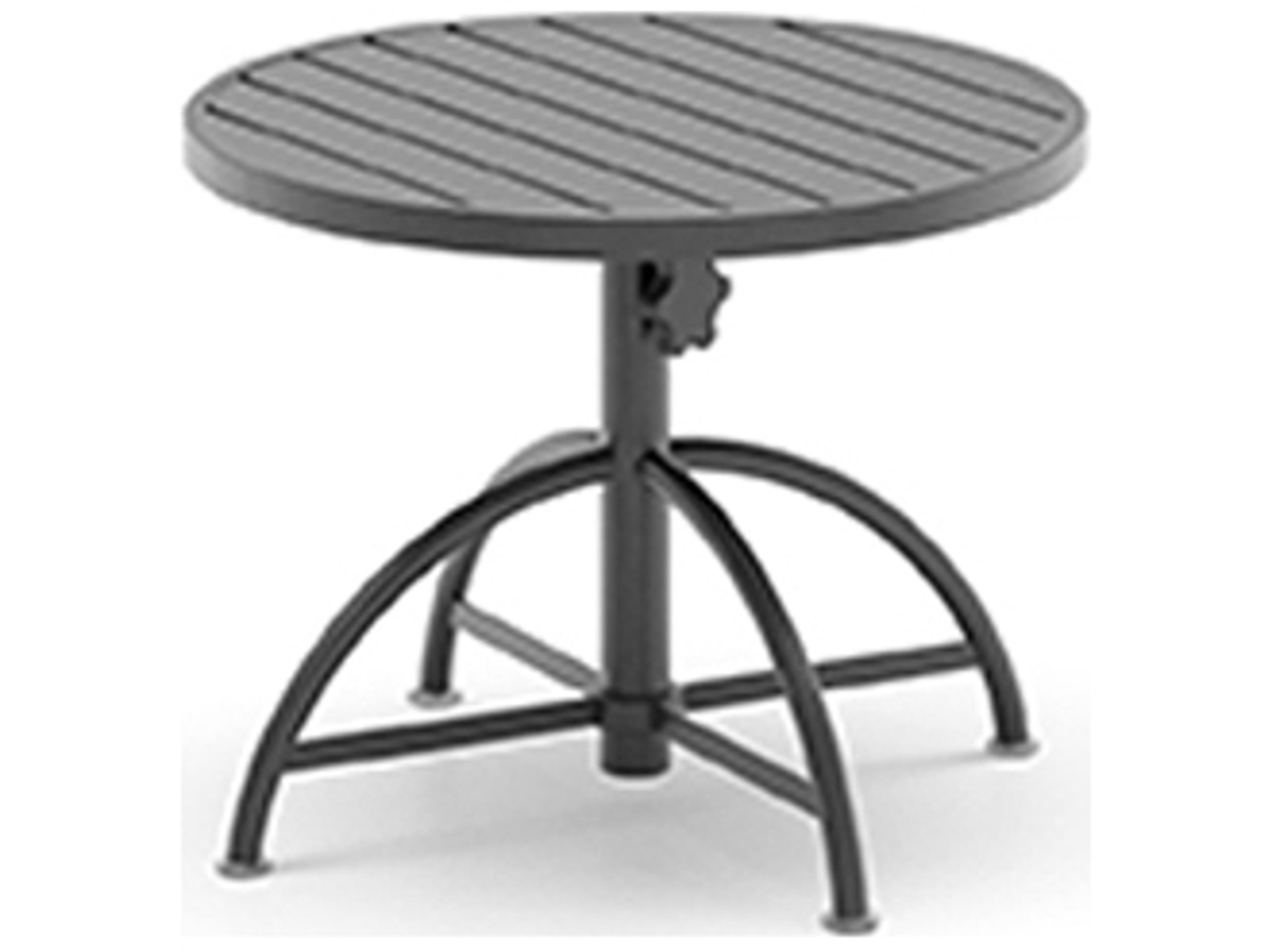 Homecrest Latitude Aluminum 30" Round Adjustable End Table