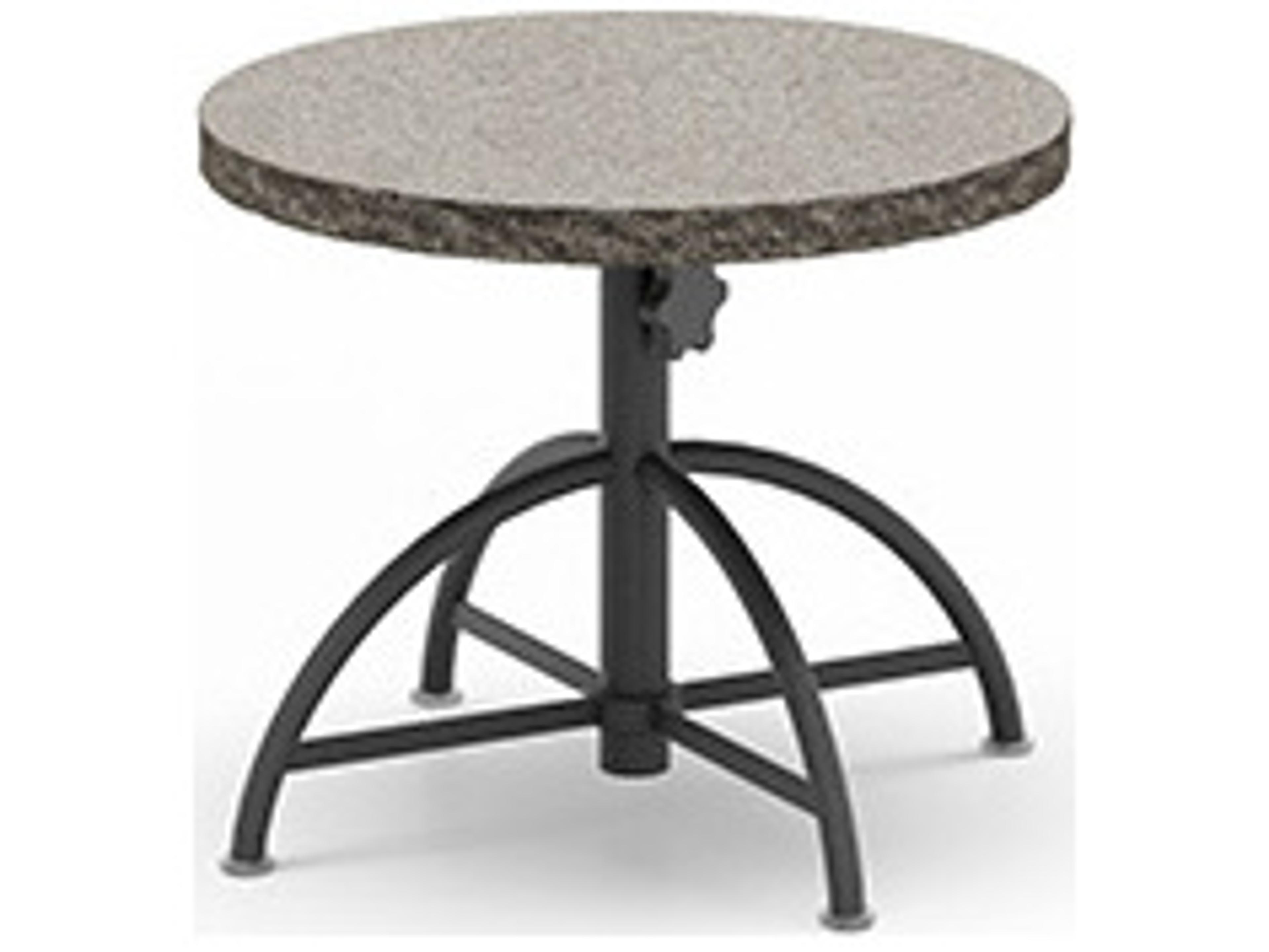 Homecrest Shadow Rock Natural Series 30" Round Adjustable End Table