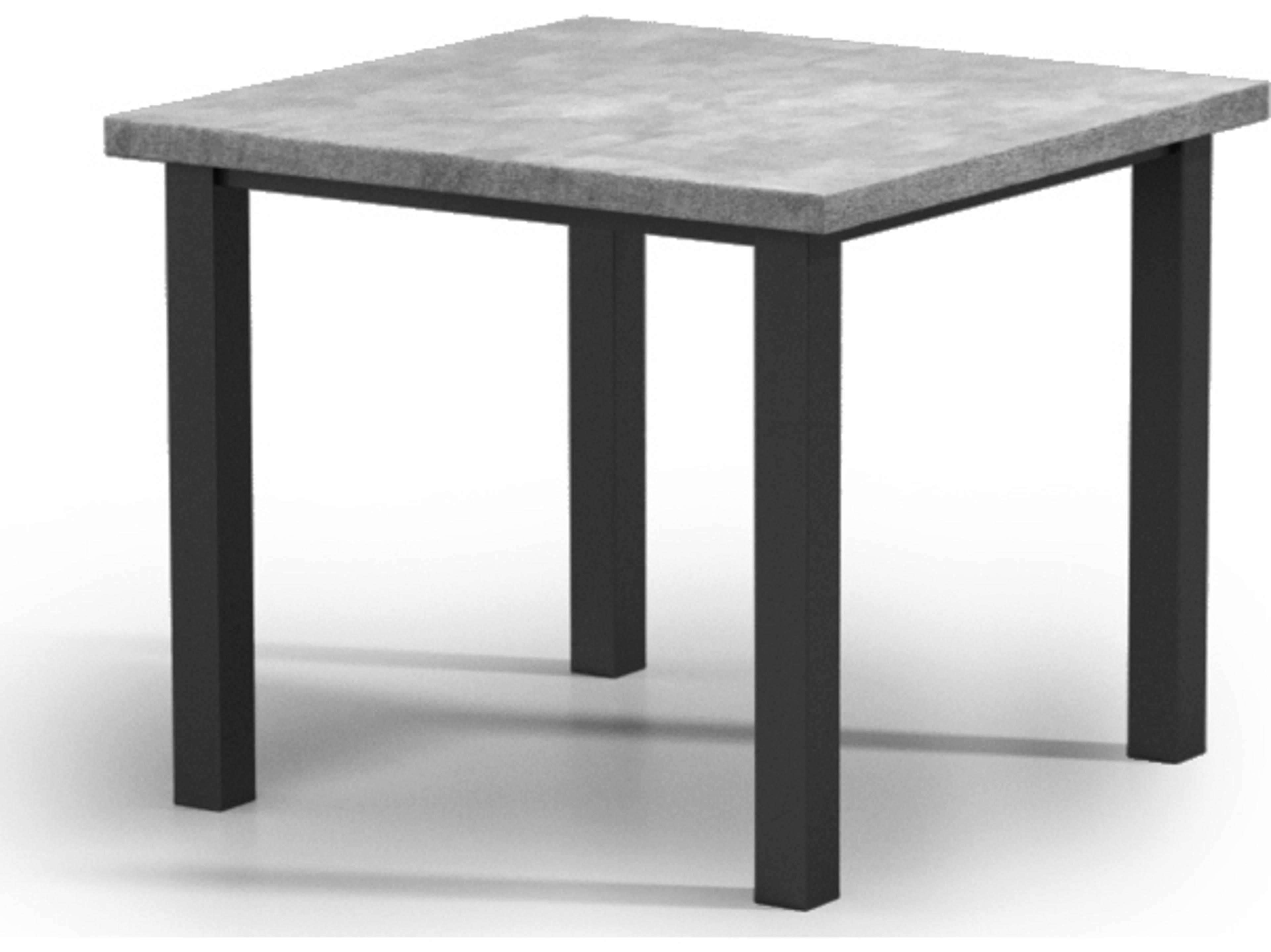 Homecrest Concrete Aluminum Square Outdoor Patio Counter Table