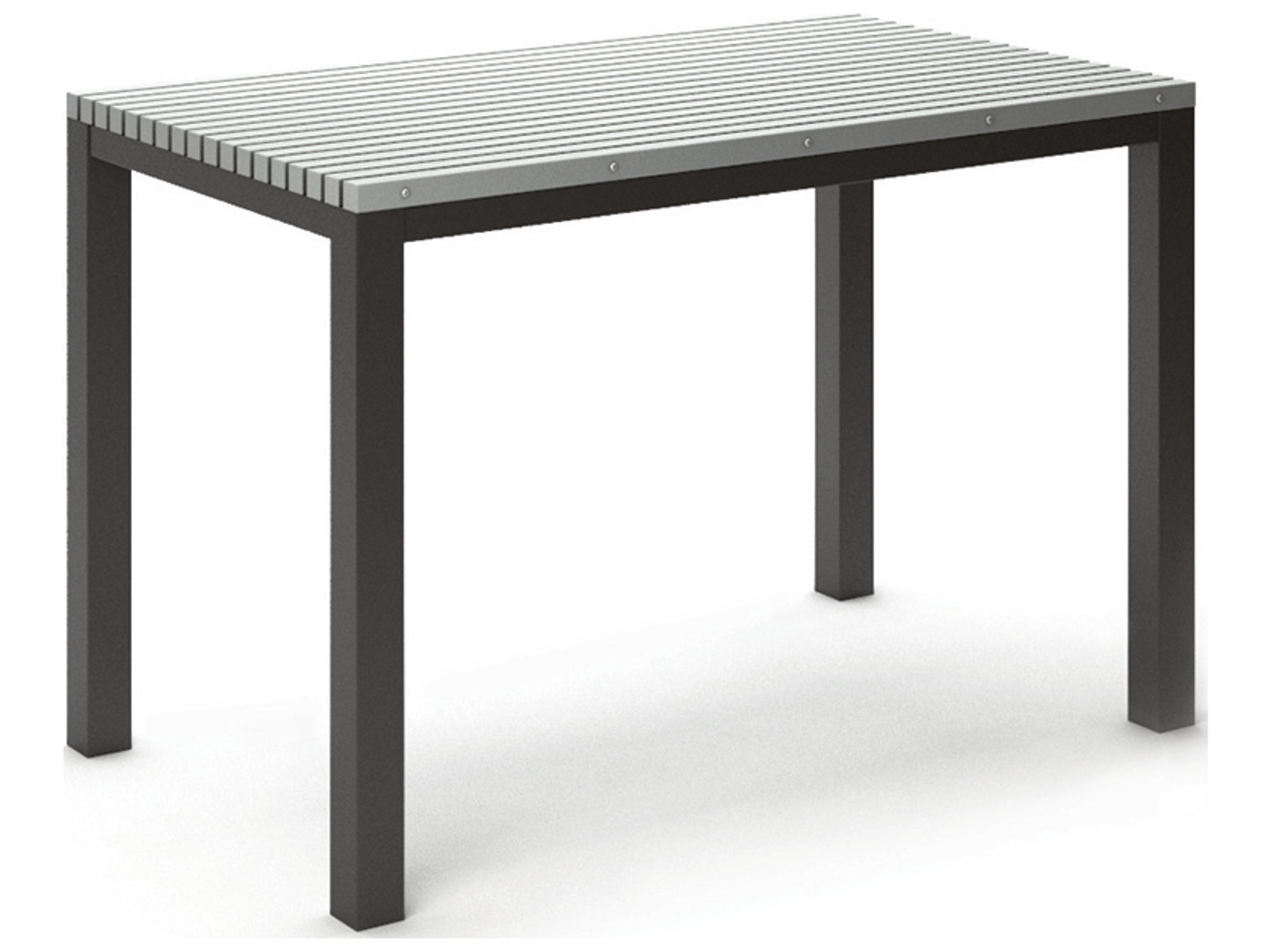 Homecrest Eden Aluminum Rectangular Patio Bar Table