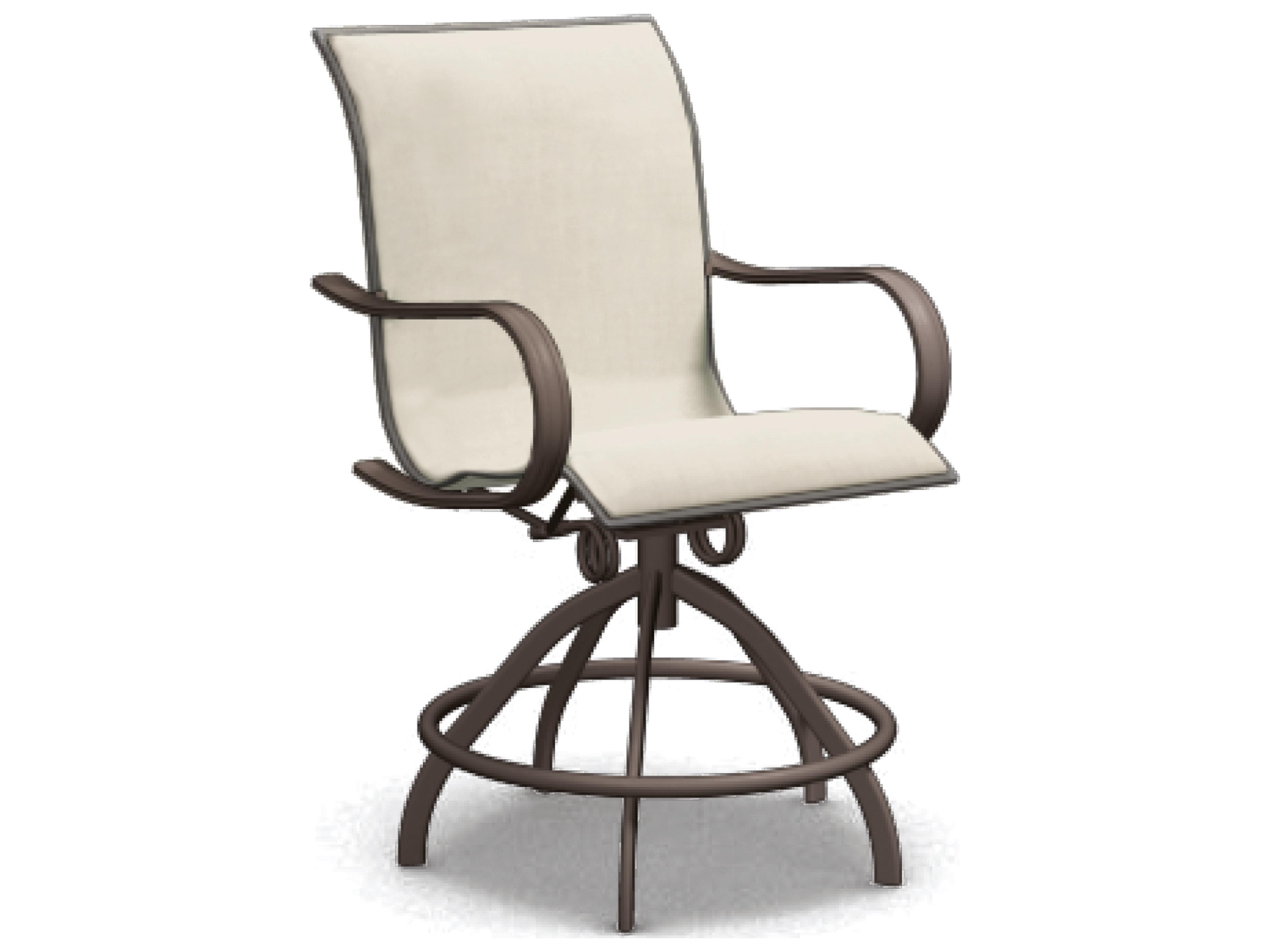 Homecrest Holly Hill Sling Aluminum Swivel Rocker Patio Counter Stool