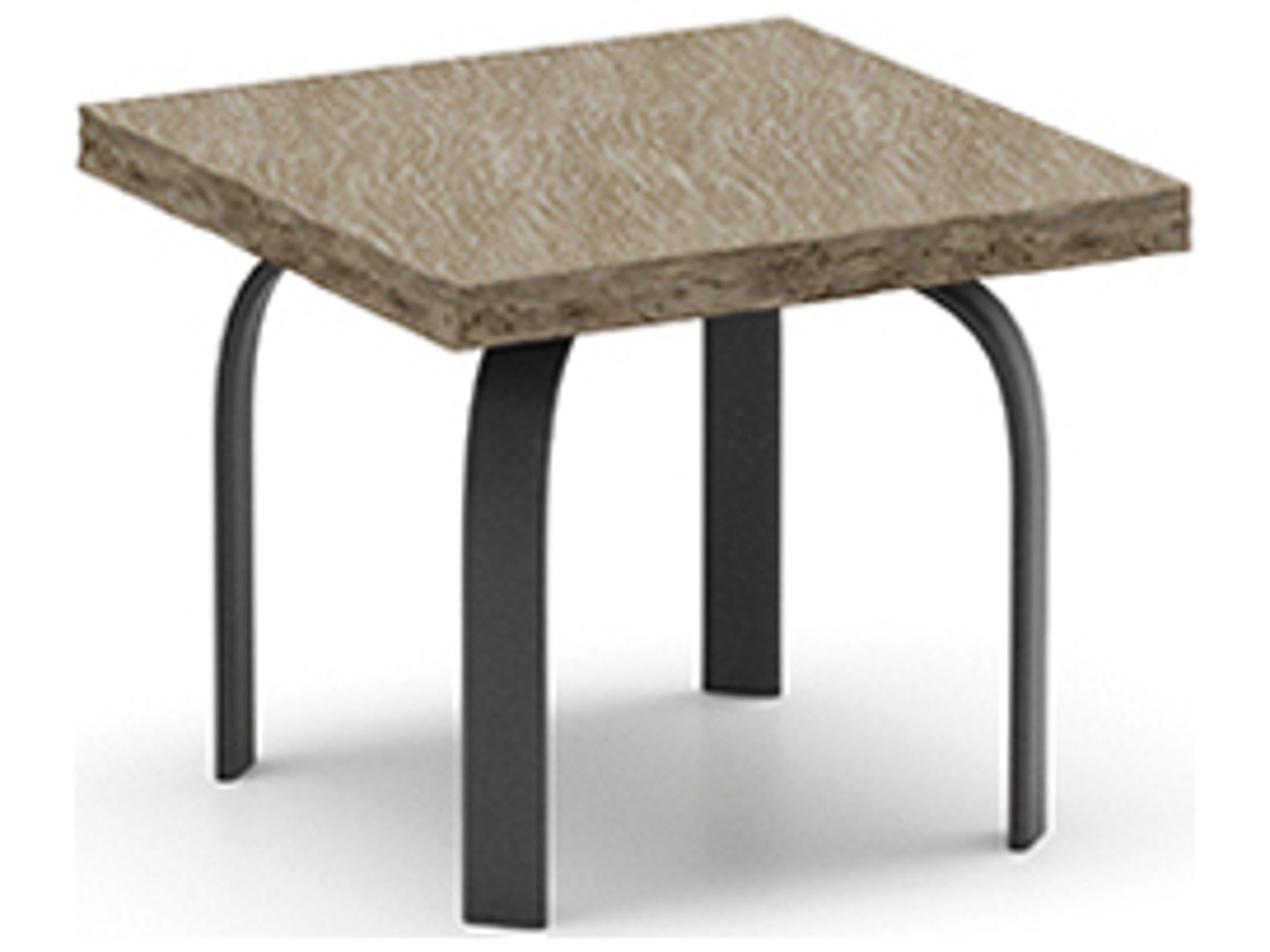 Homecrest Slate Natural Series Aluminum 24" Square End Table