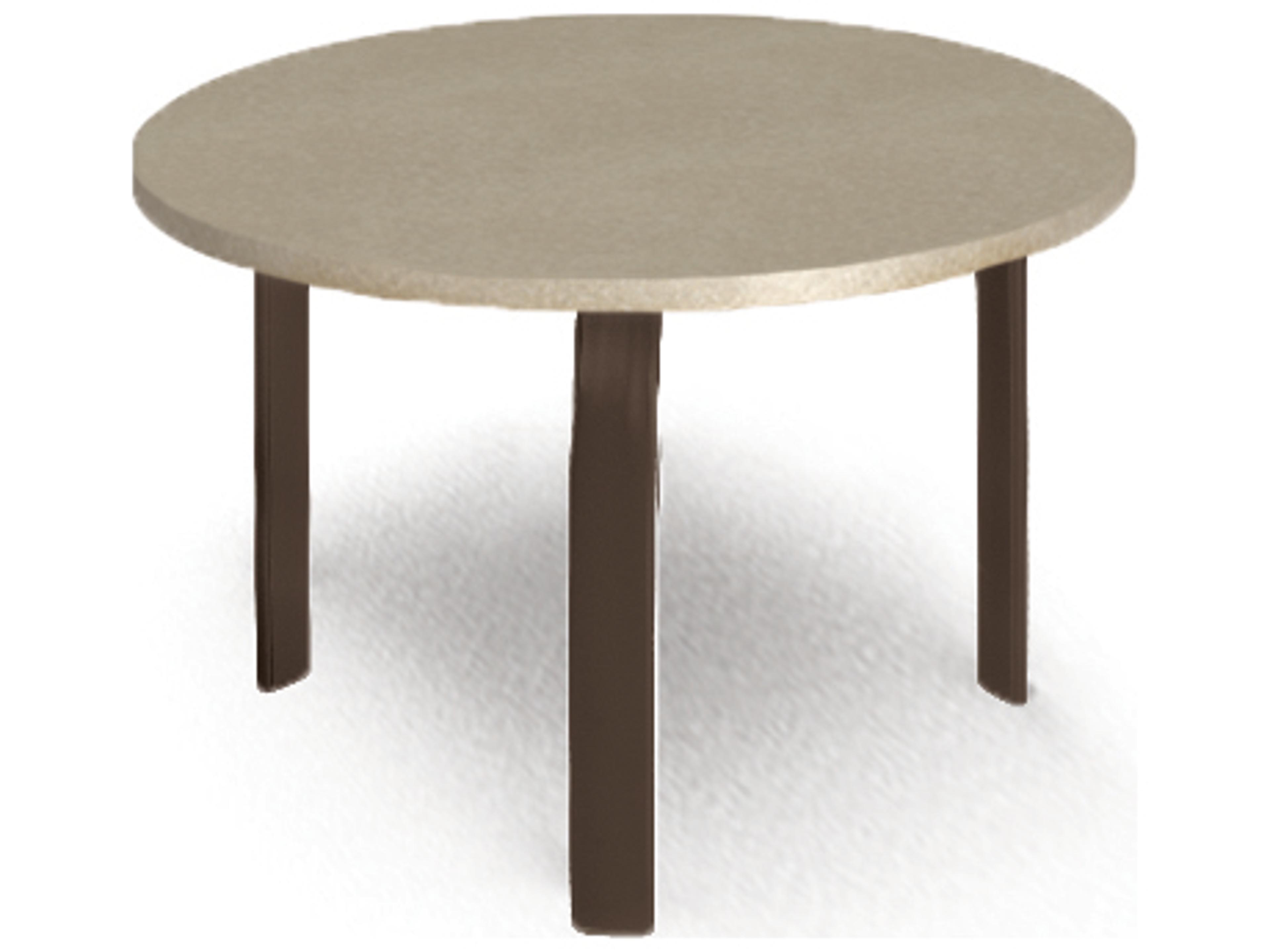 Homecrest Stonegate Aluminum Round Outdoor Patio End Table