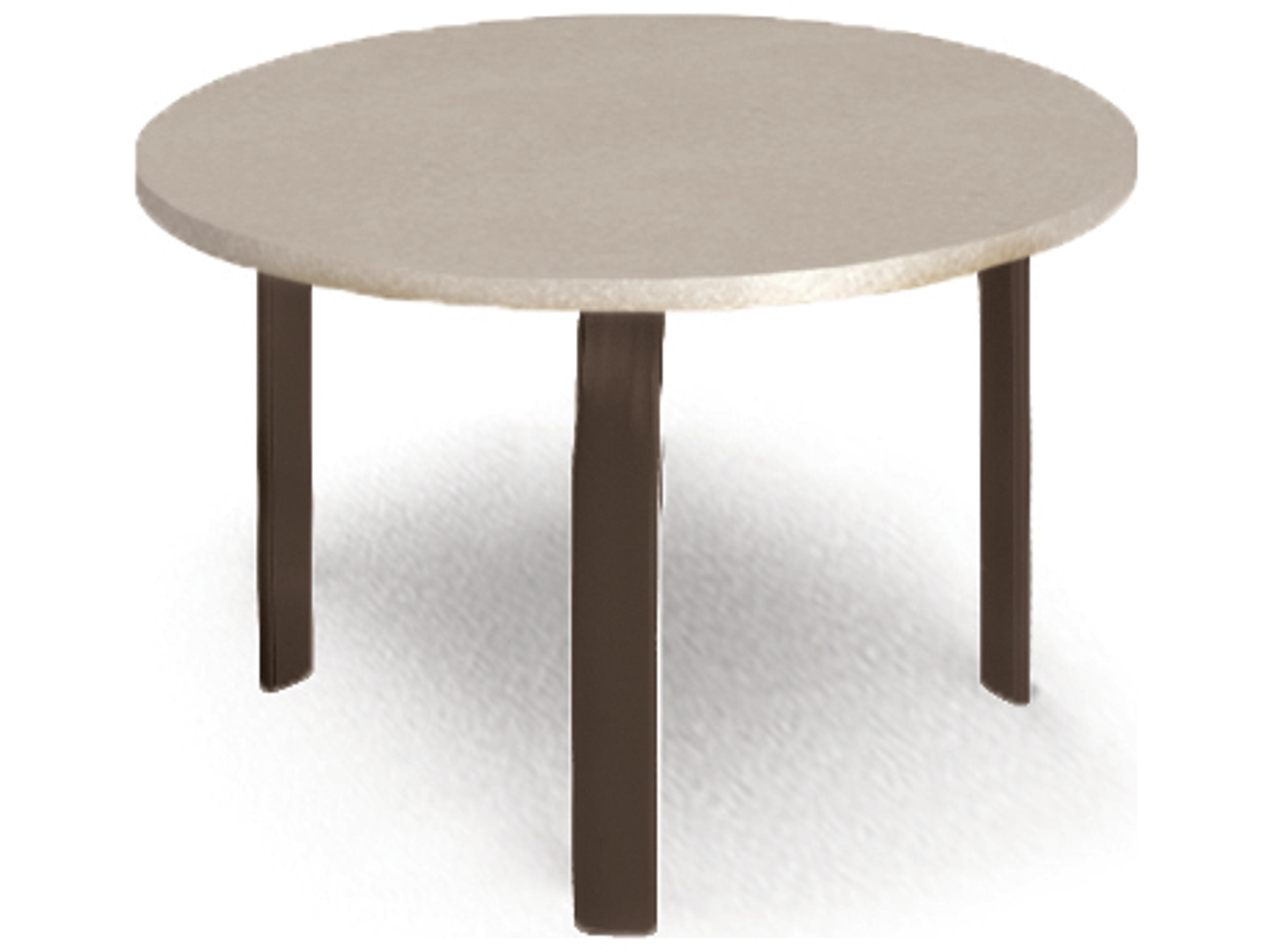 Homecrest Shadow Rock Aluminum Round Patio End Table