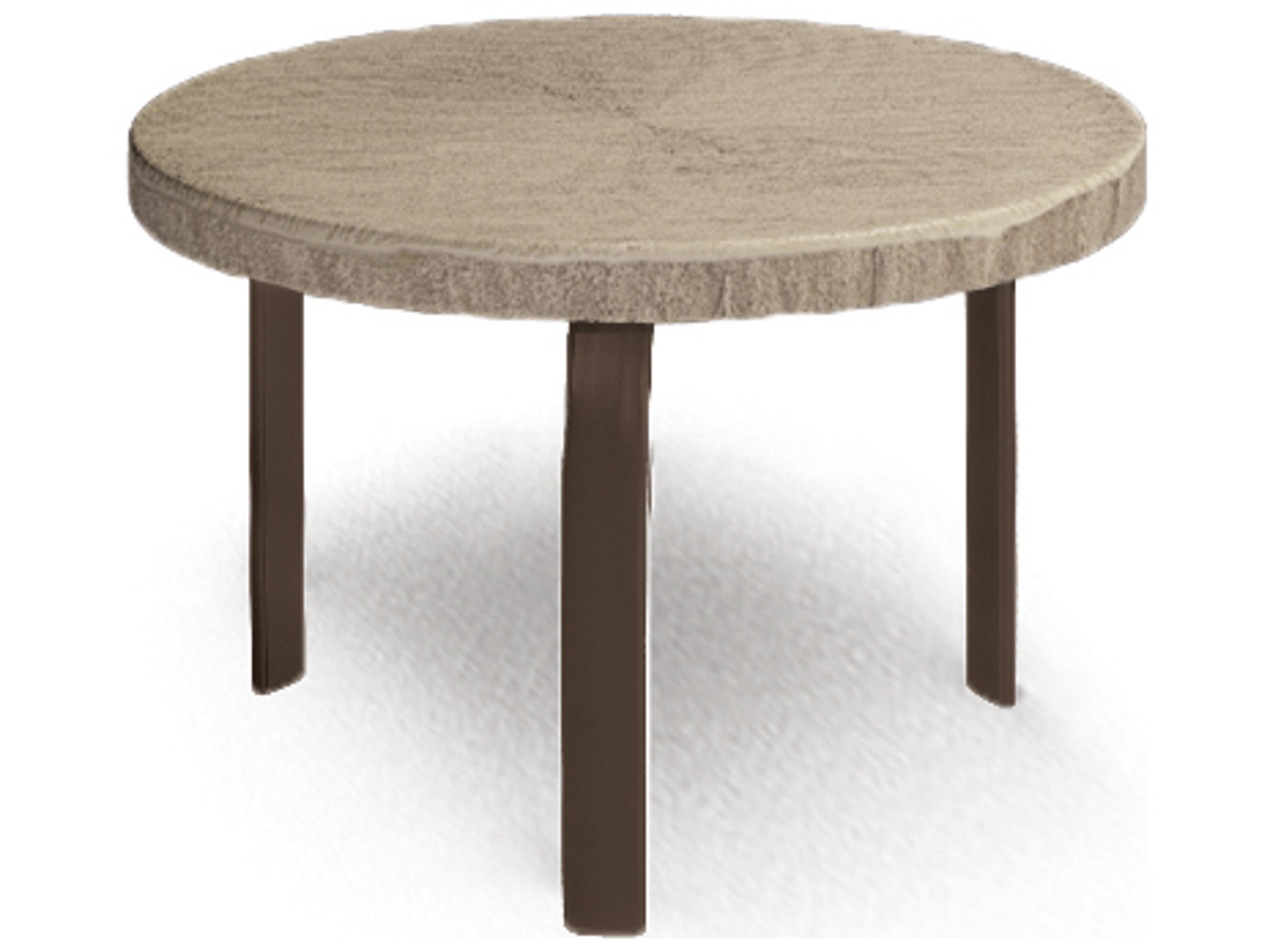Homecrest Slate Aluminum Round Outdoor End Table
