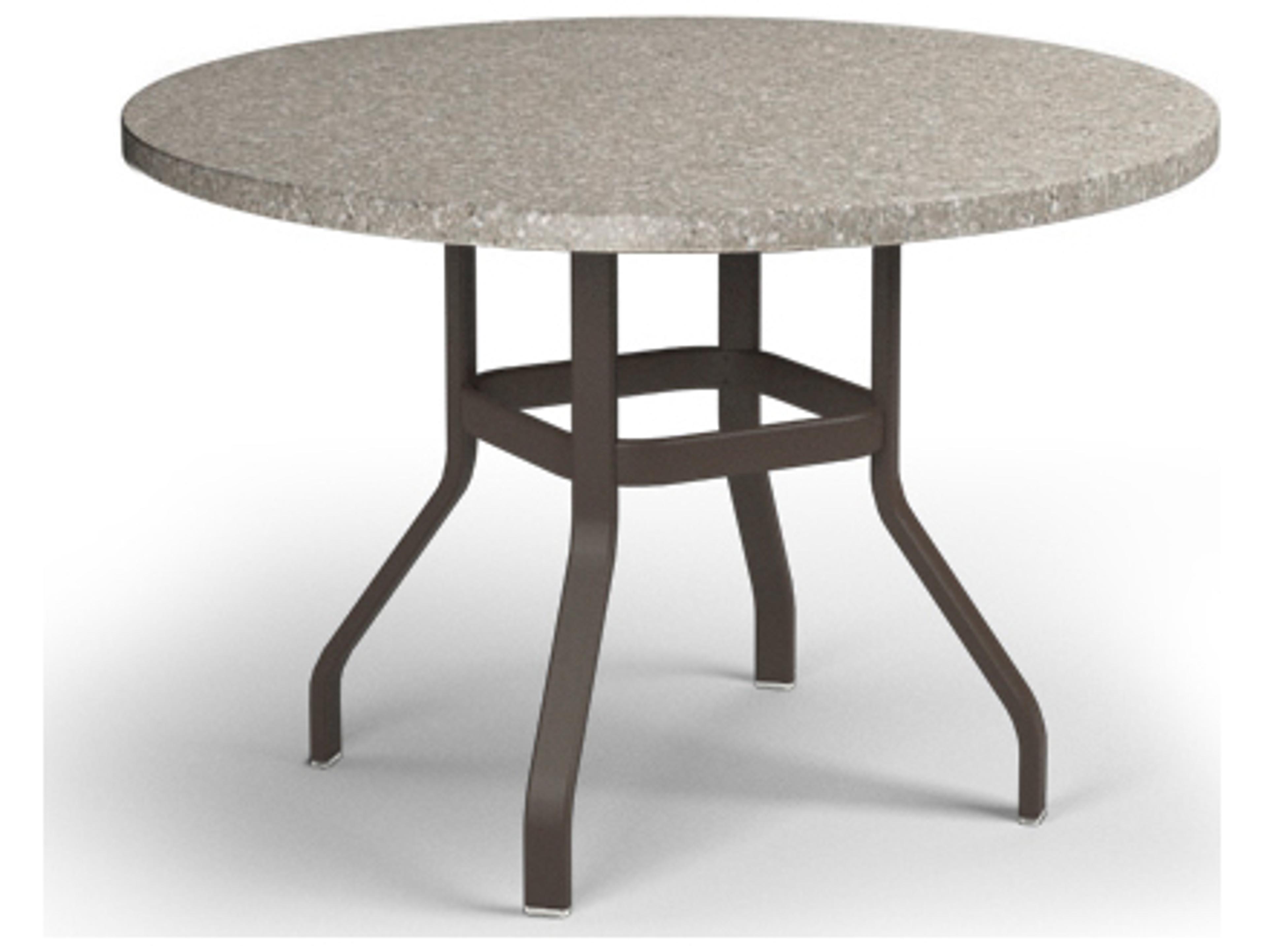 Homecrest Shadow Rock Aluminum Round Outdoor Patio Counter Table