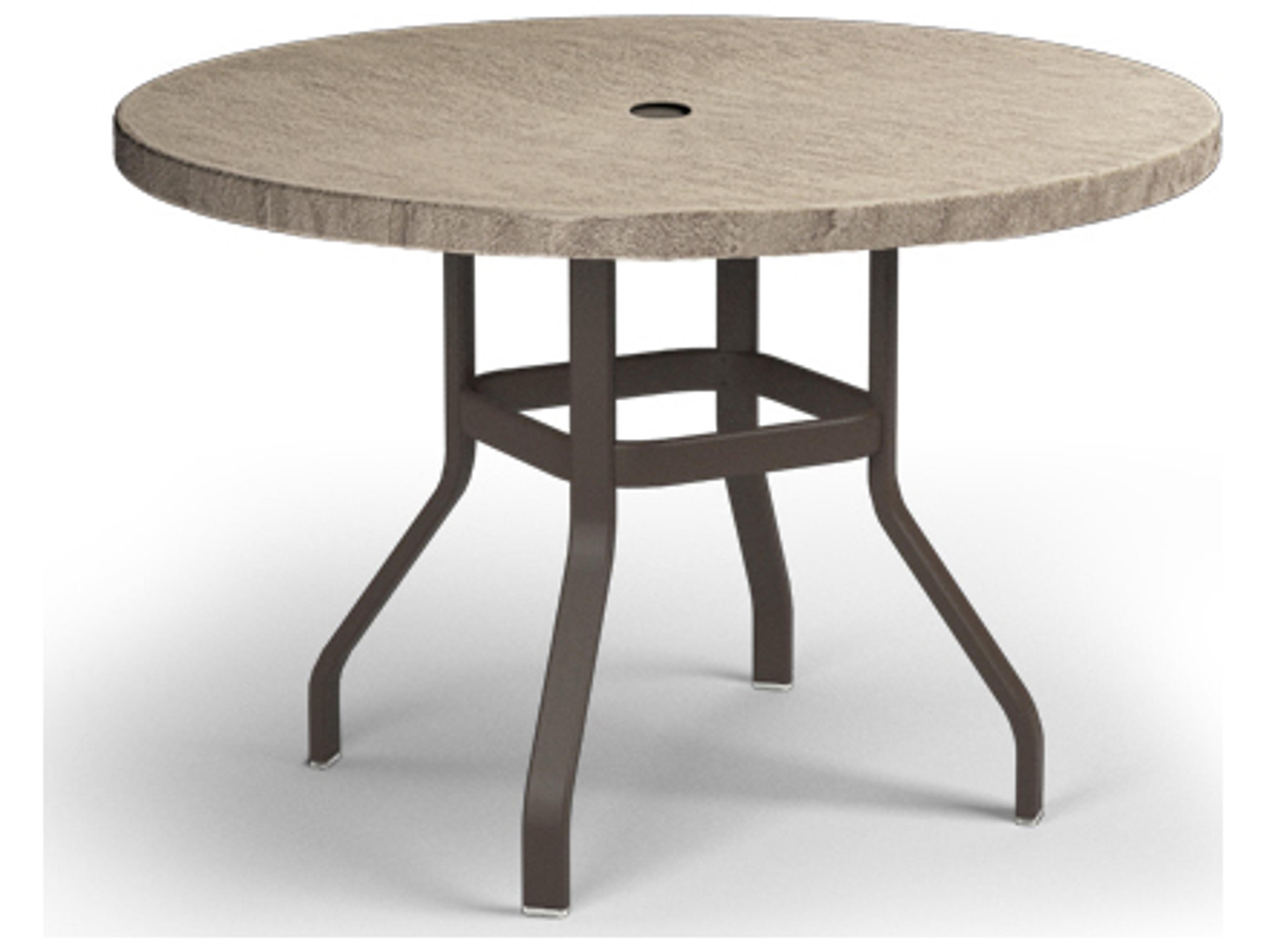 Homecrest Slate Aluminum Round Outdoor Counter Table