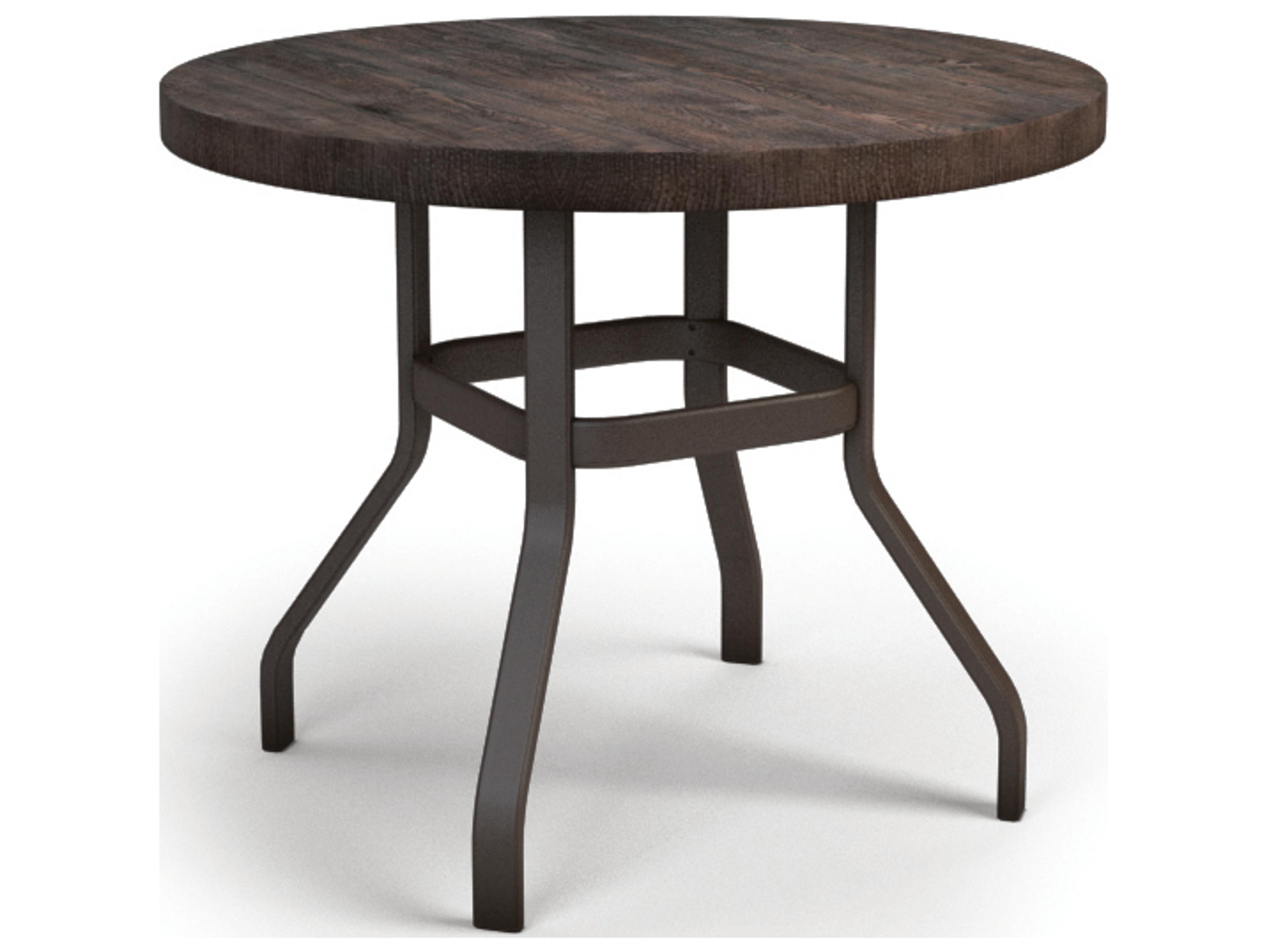 Homecrest Timber Aluminum Round Outdoor Patio Counter Table
