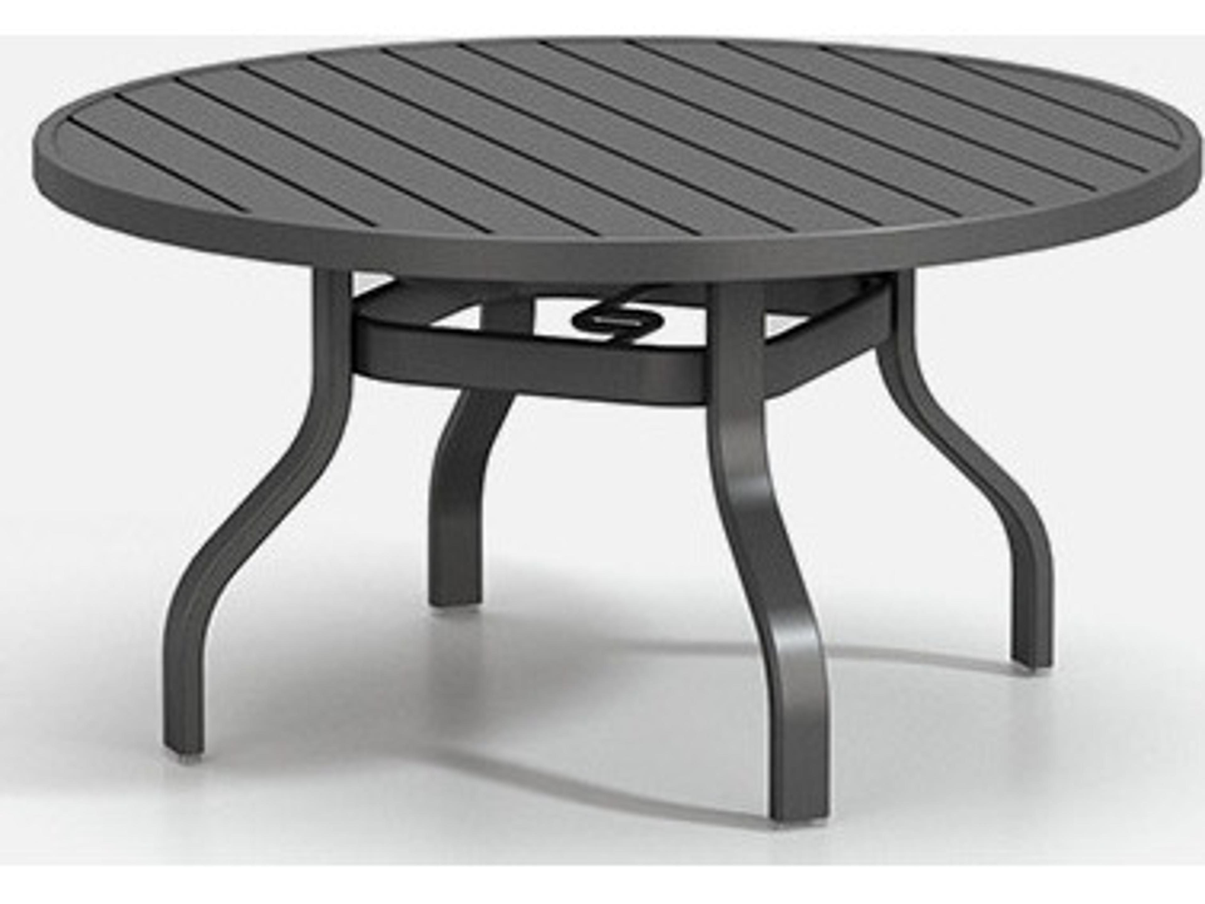 Homecrest Latitude Aluminum Round Universal Base Outdoor Chat Table