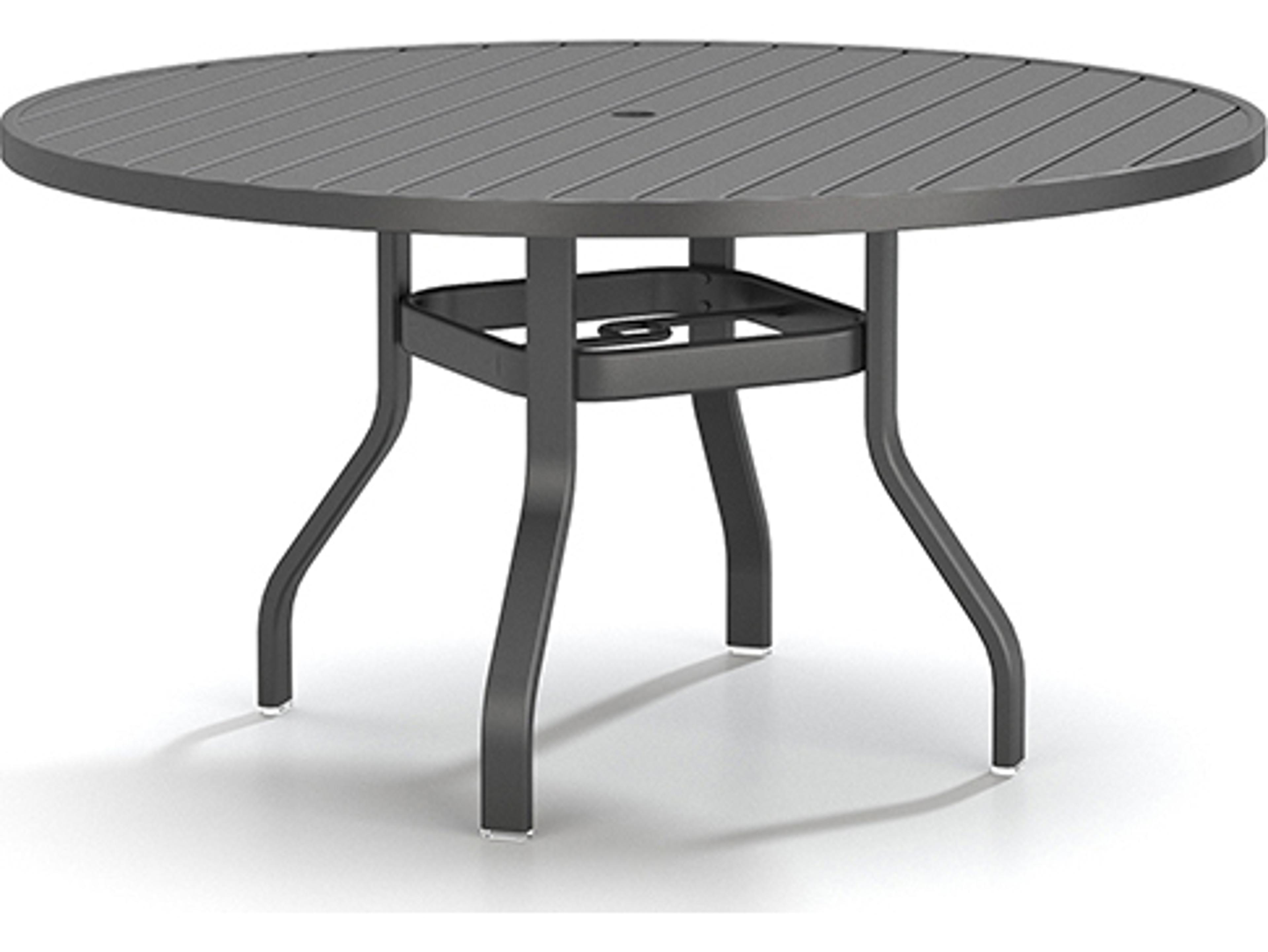 Homecrest Latitude Aluminum 54" Round Dining Table with Umbrella Hole