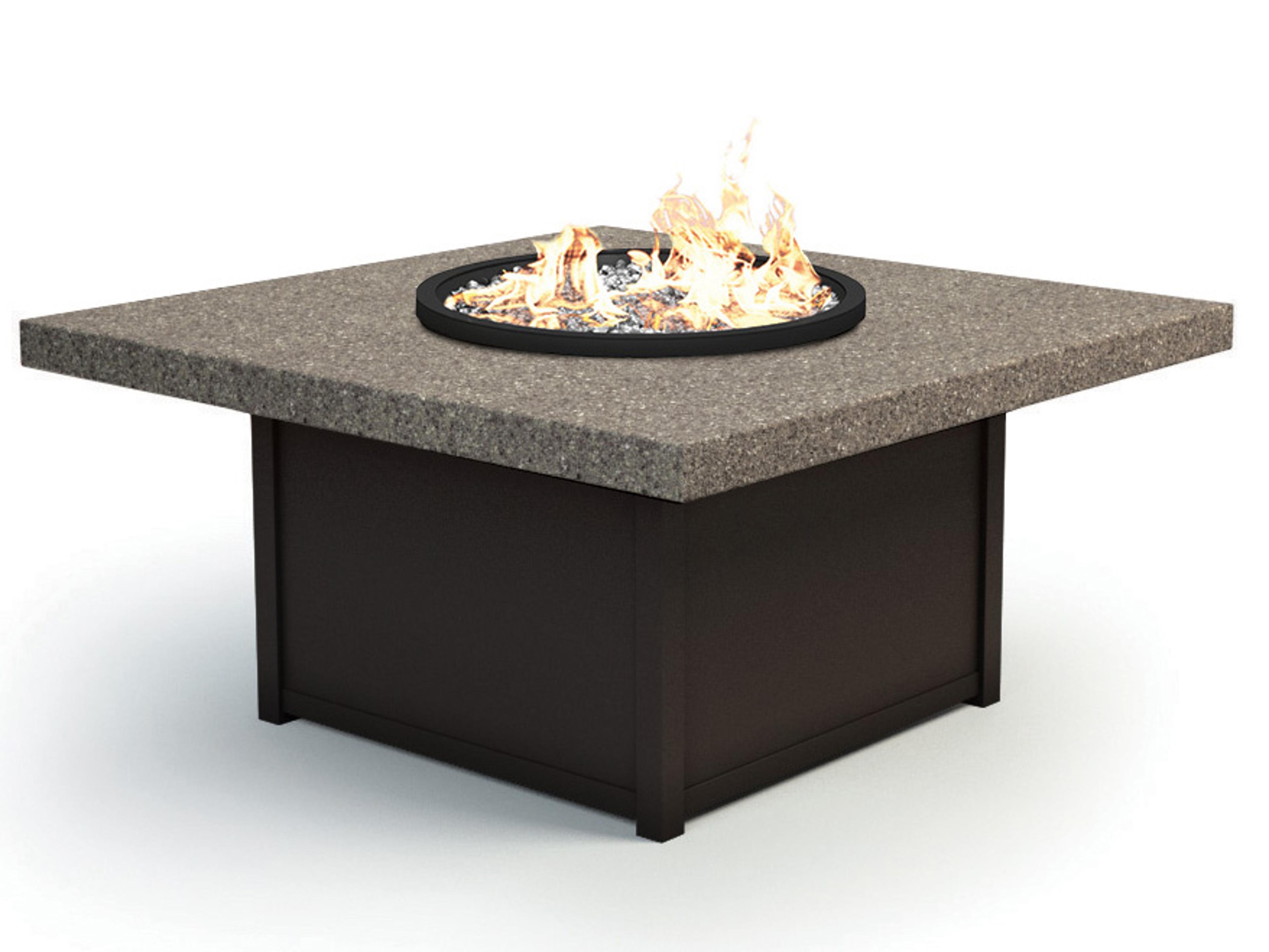 Homecrest Stonegate Aluminum Square Outdoor Patio Fire Pit Table