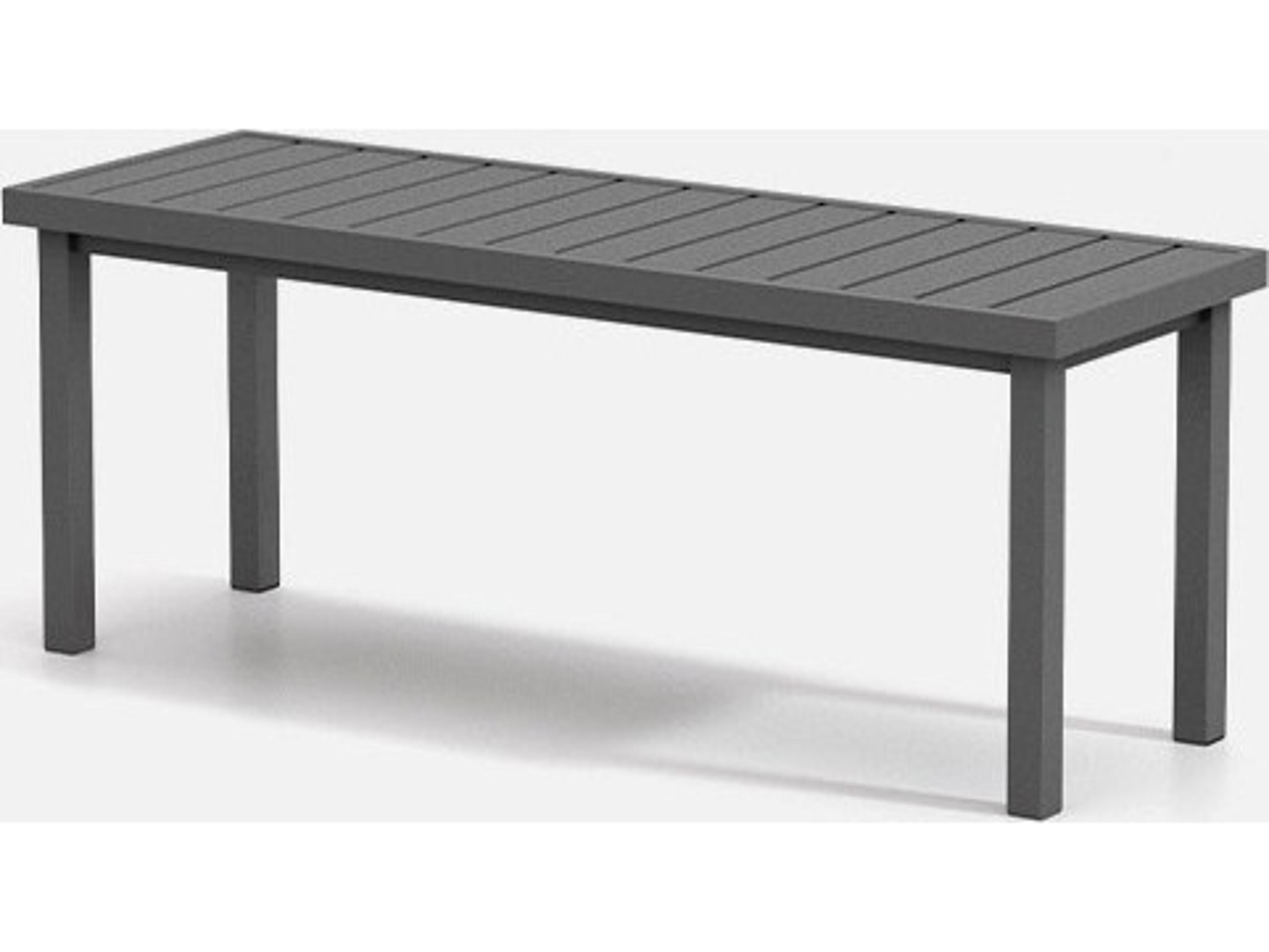 Homecrest Latitude Aluminum Rectangular Cafe Outdoor Bench