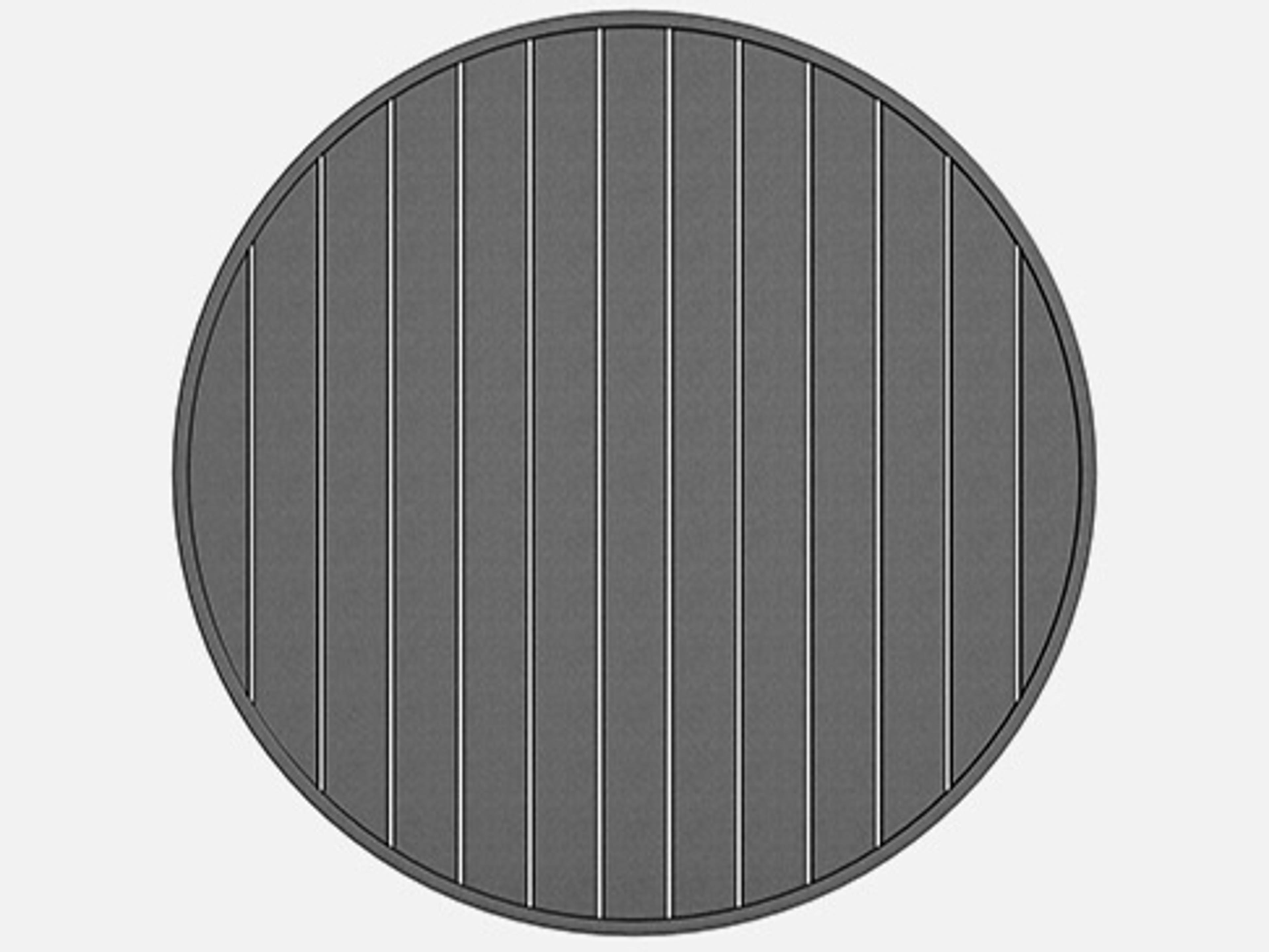 Homecrest Latitude Aluminum Round Table Top with Umbrella Hole