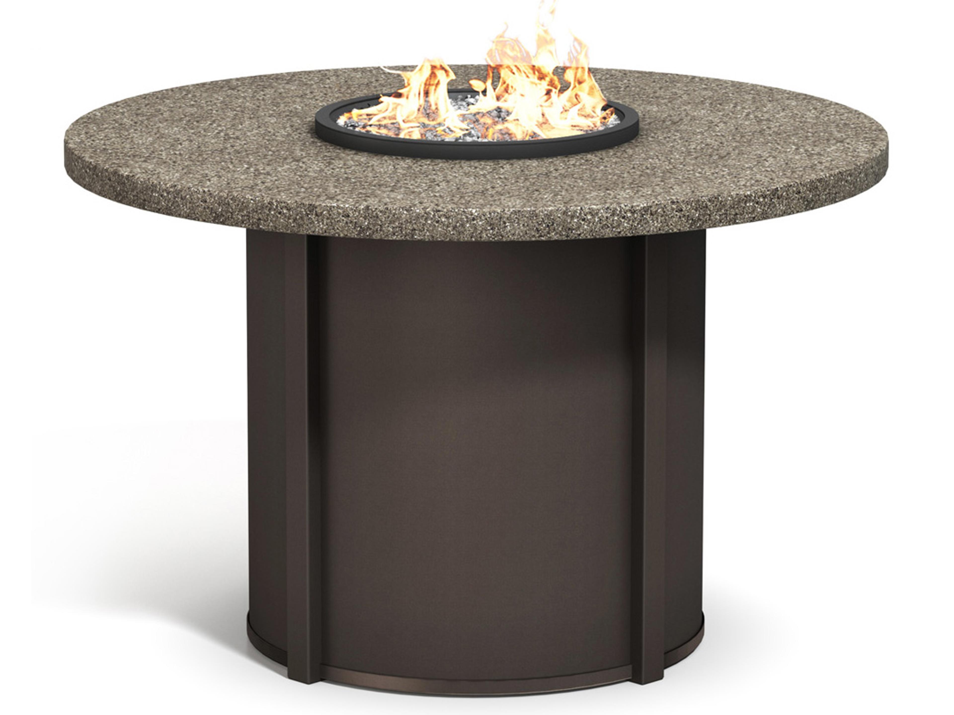 Homecrest Stonegate Aluminum Round Patio Fire Pit Table