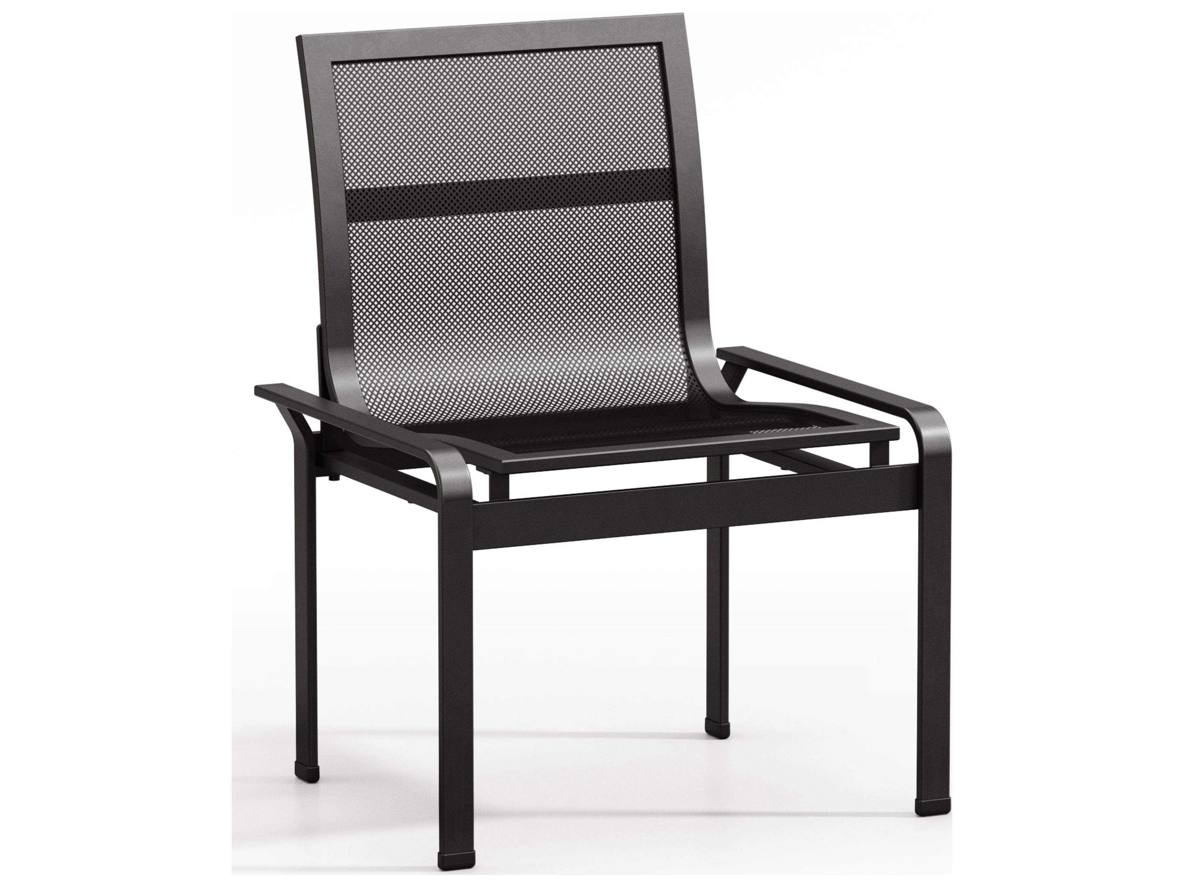 Homecrest Elevate Mesh Aluminum Stackable Outdoor Patio Dining Side Chair Set of 2