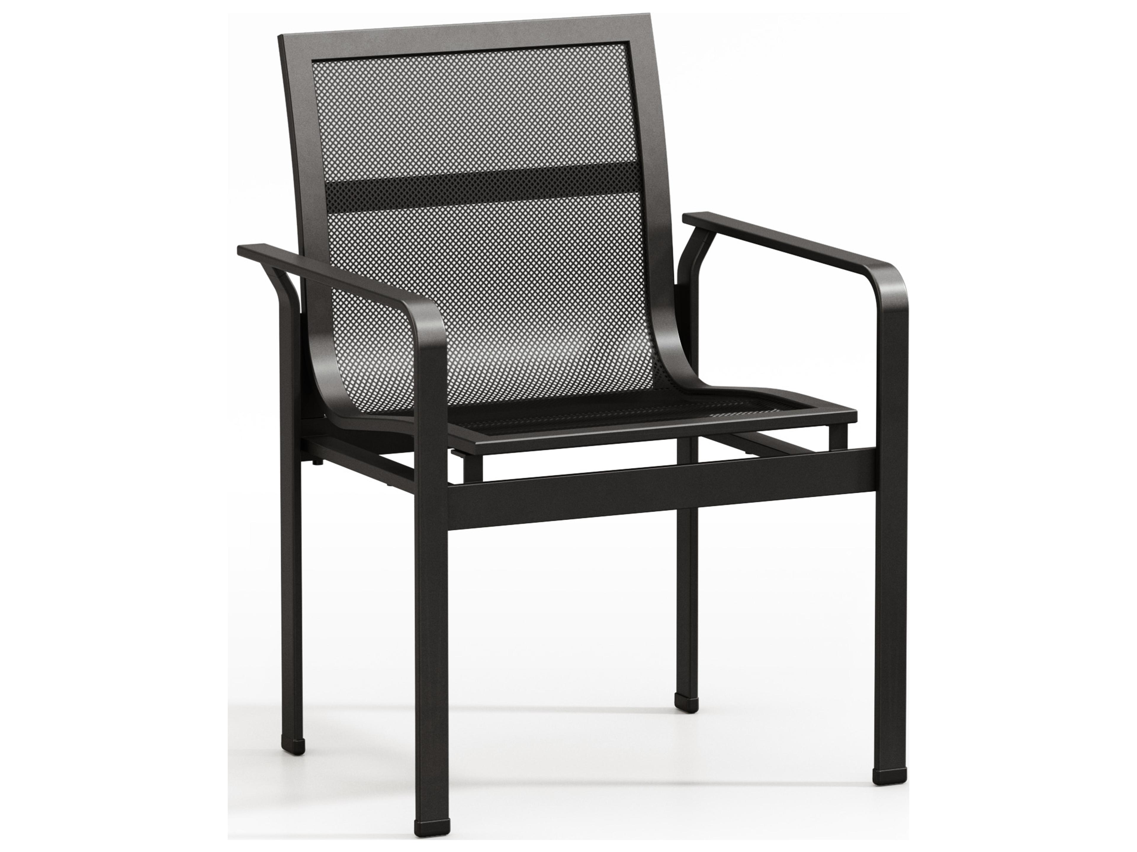 Homecrest Elevate Mesh Aluminum Stackable Outdoor Dining Arm Chair