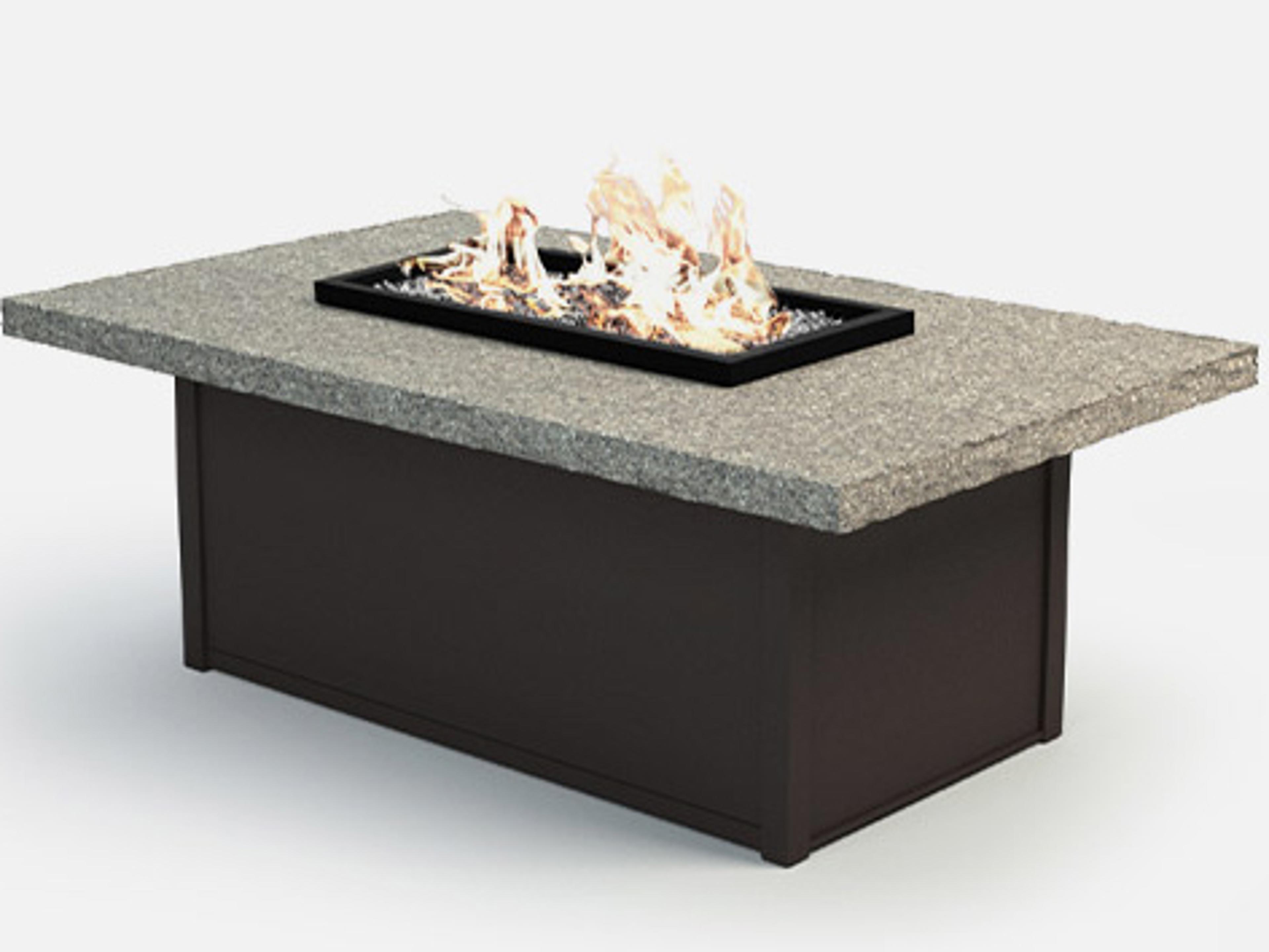Homecrest Shadow Rock Aluminum Rectangular Fire Pit Table Top