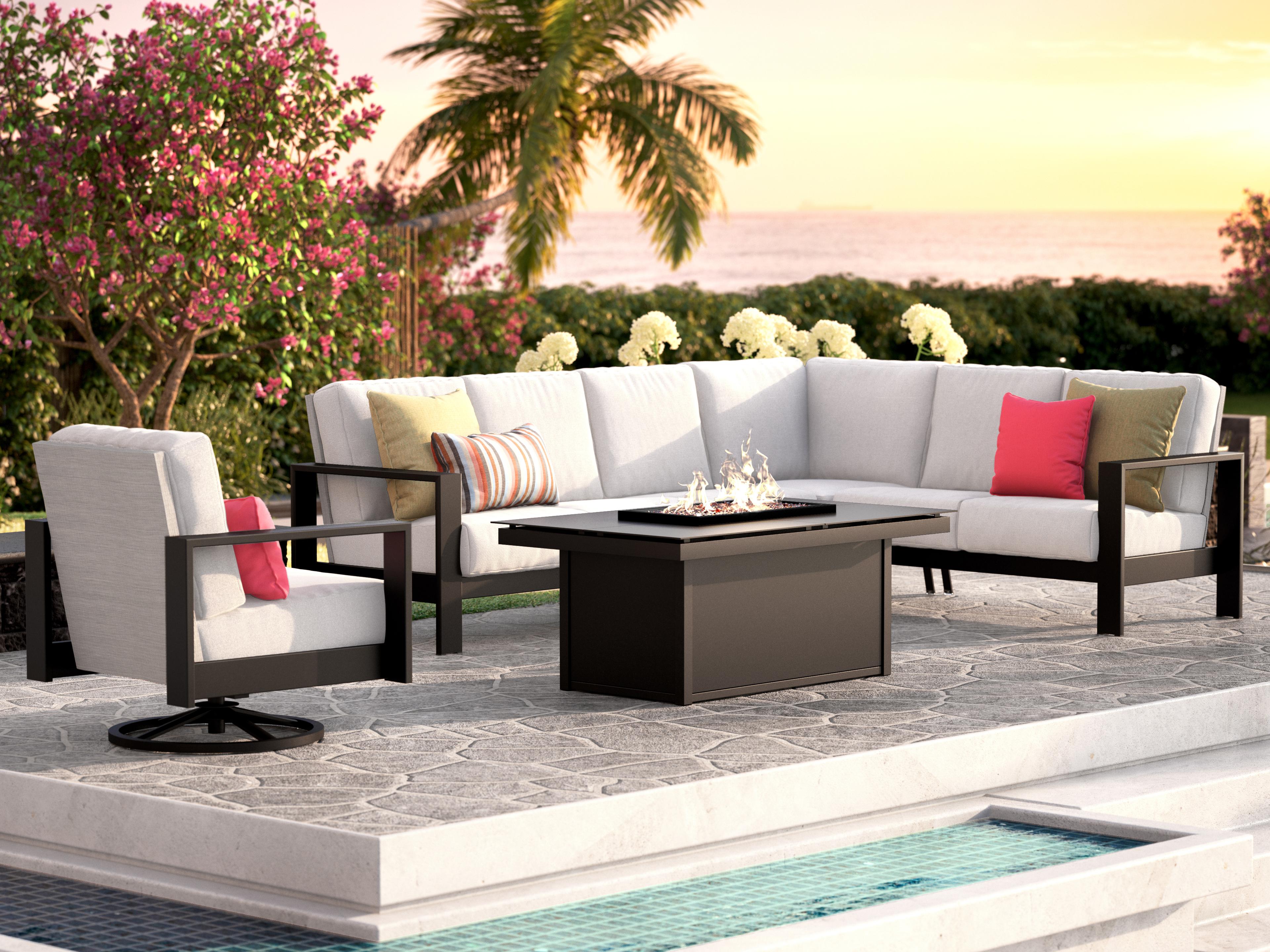 Homecrest Blair Cushion Metal Lounge Set