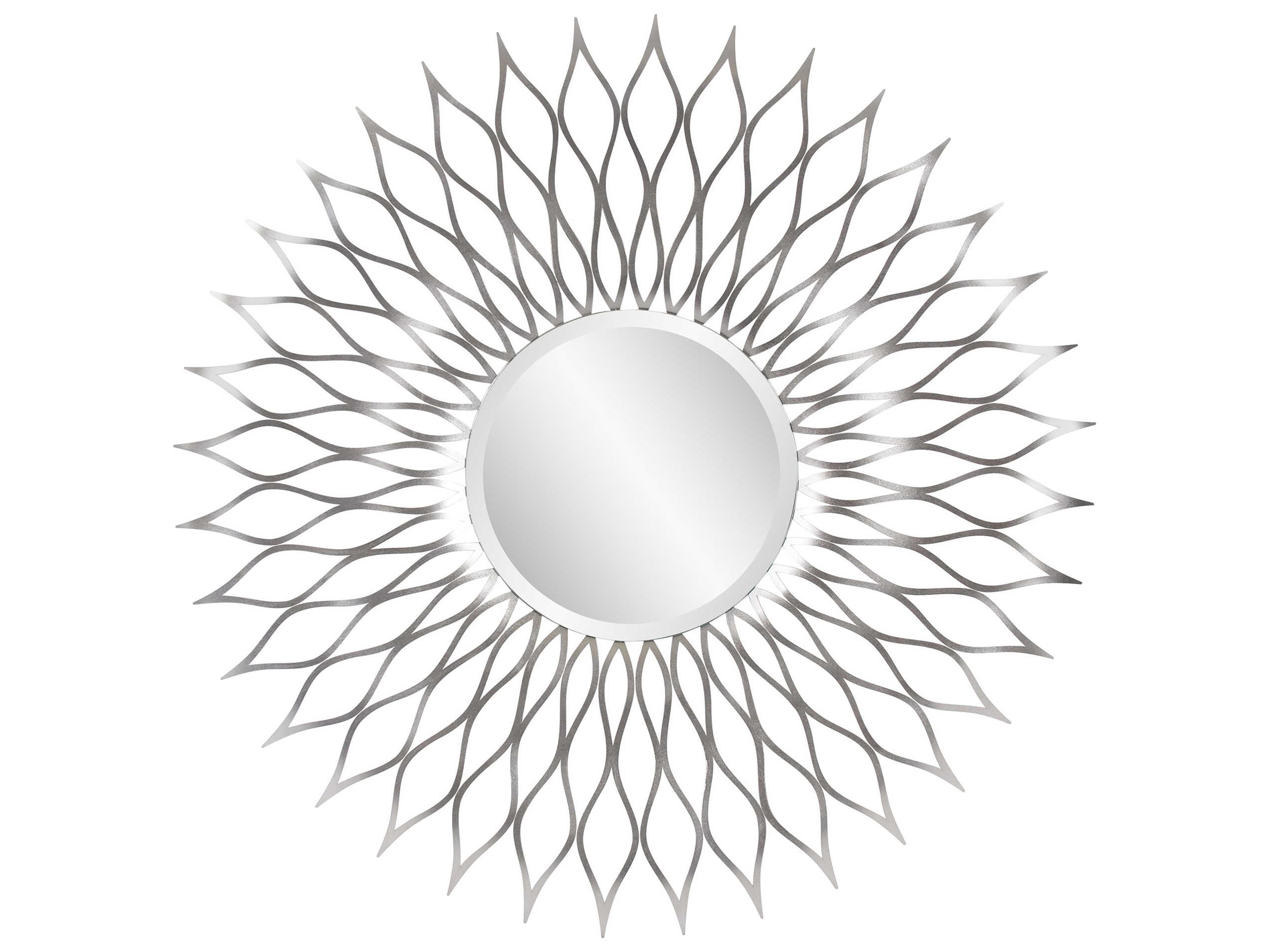 Howard Elliott Morocco Silver Sunburst Wall Mirror