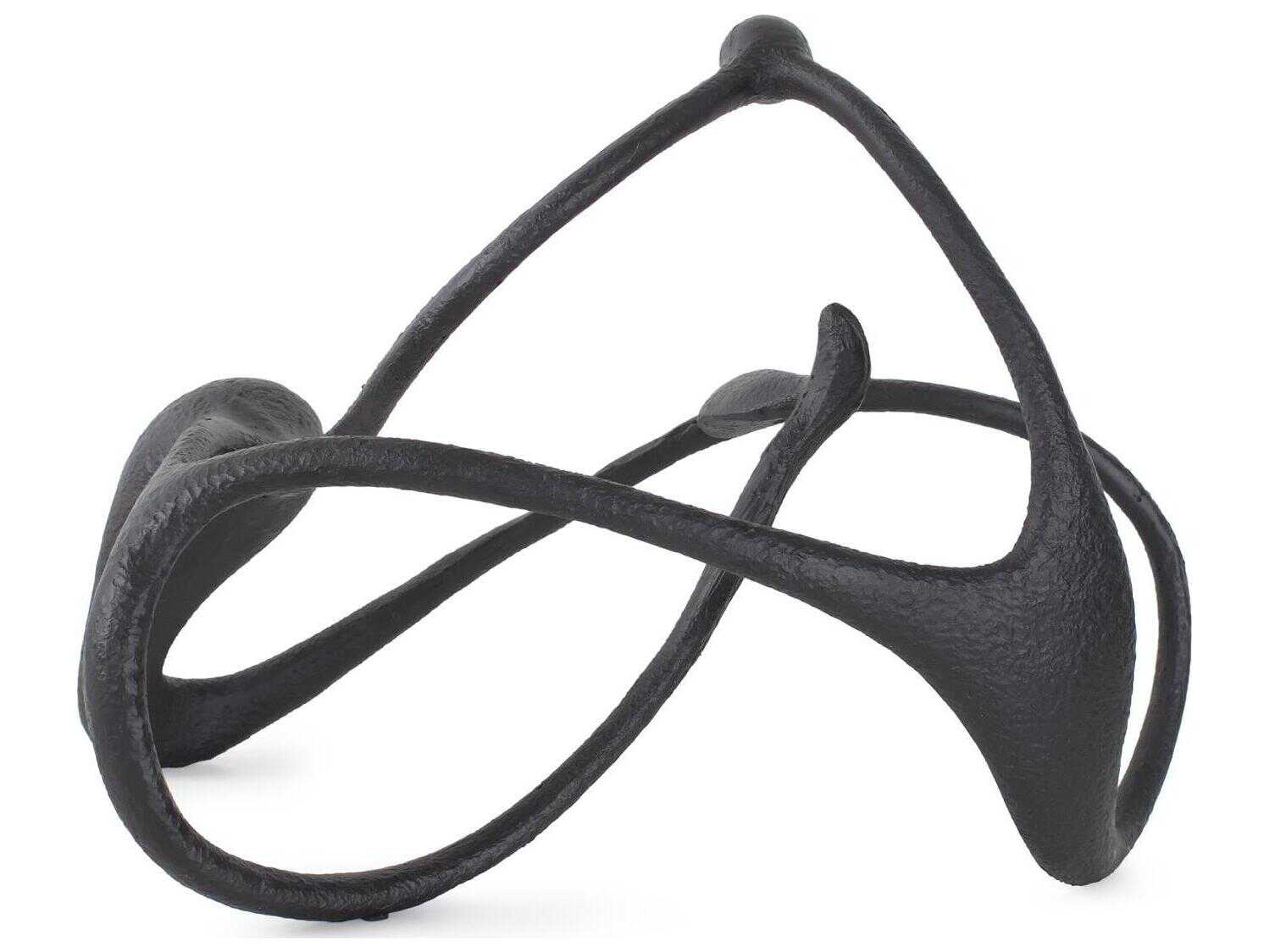 Howard Elliott Matte Black Endro Abstract Sculpture