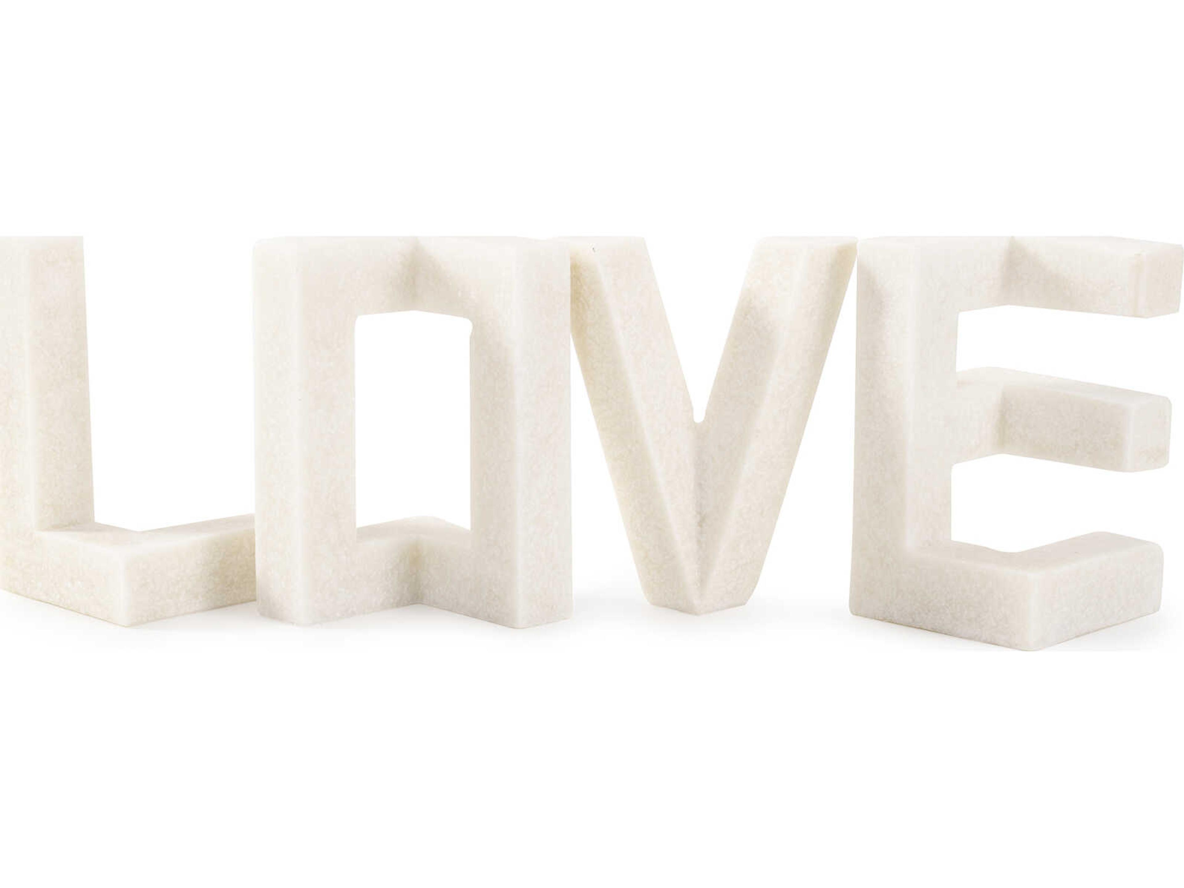 Howard Elliott White Just Say "Love" Sculpture