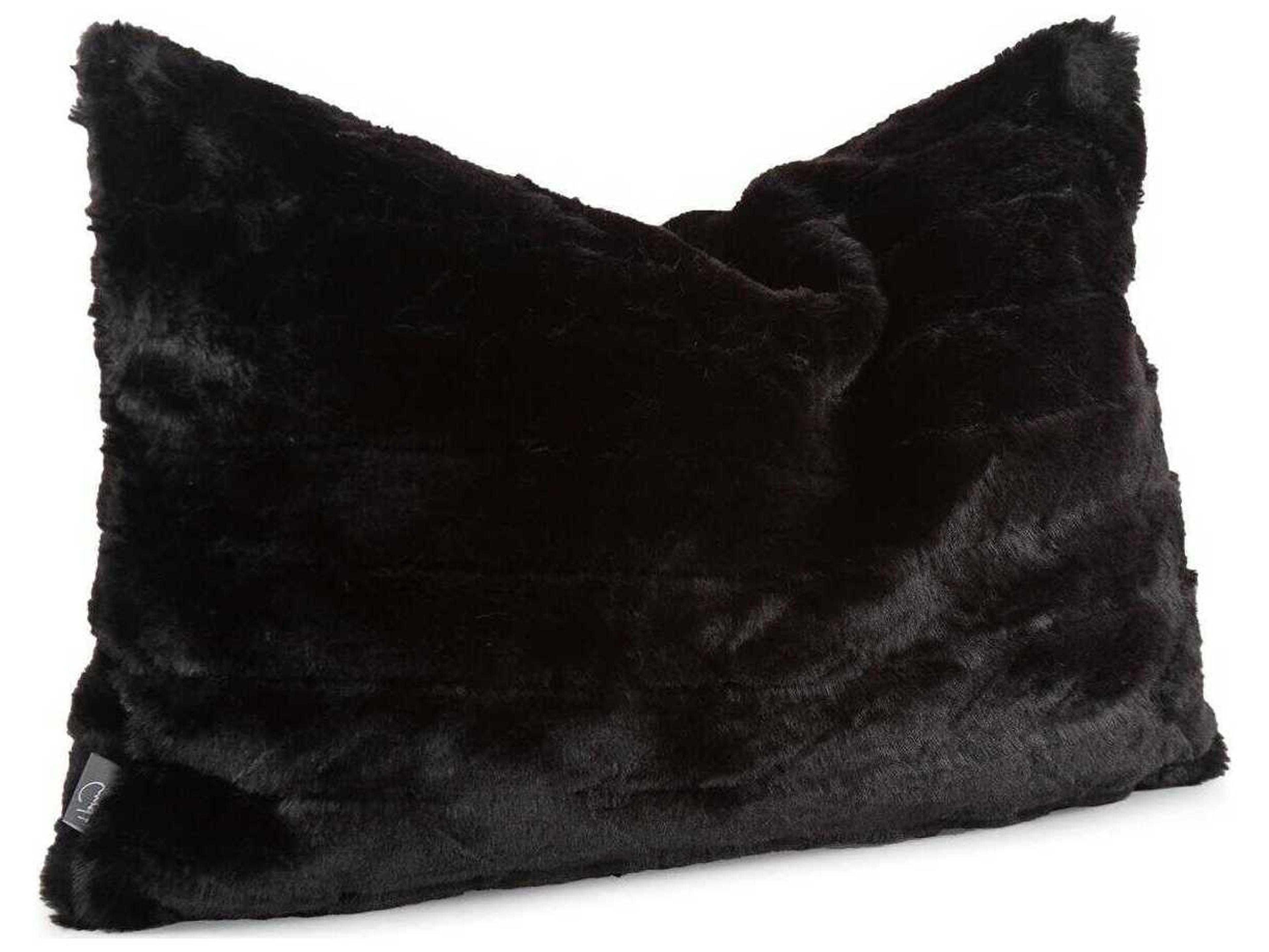 Howard Elliott Angora Ebony Pillow