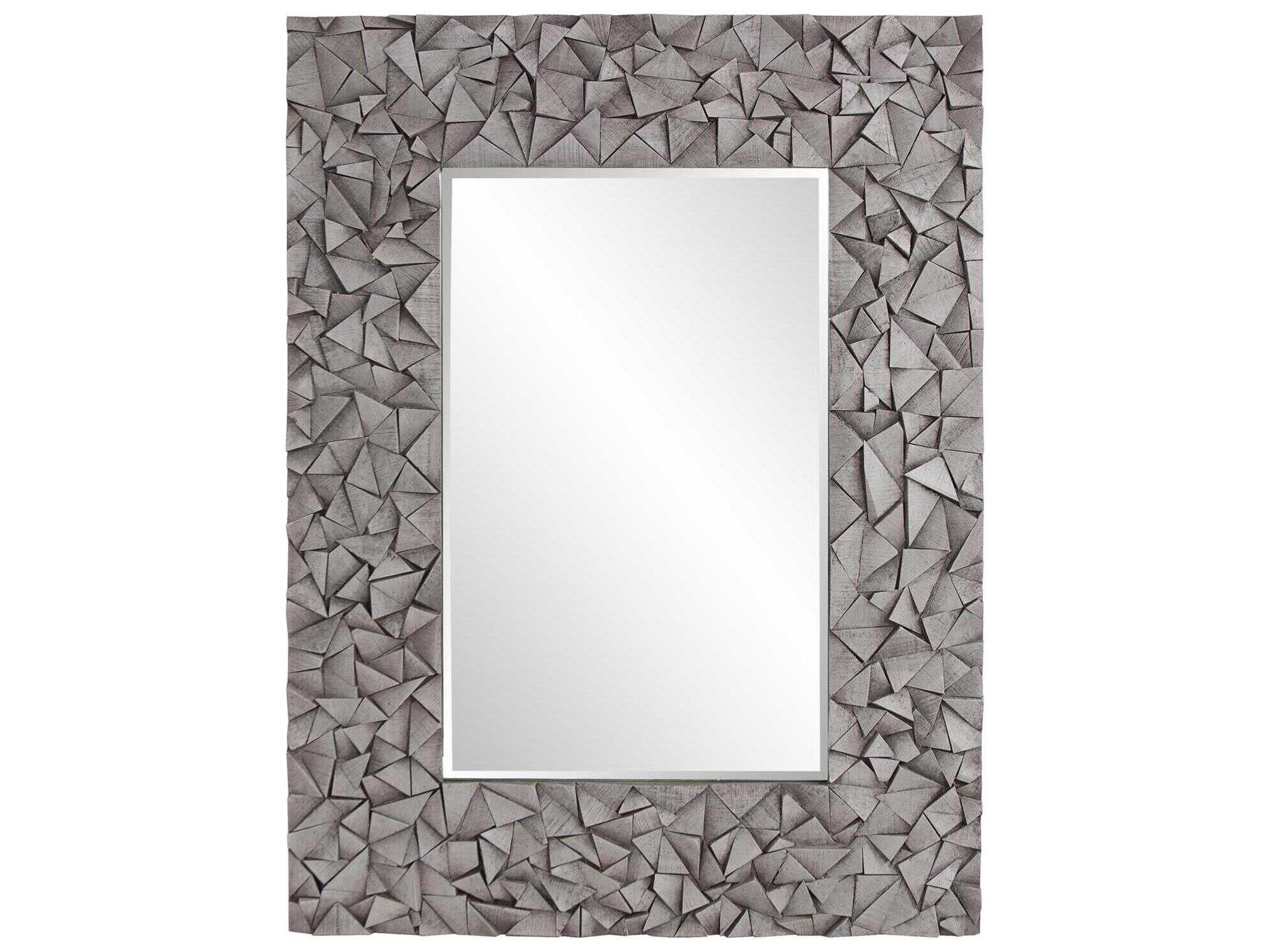 Howard Elliott Pablo Gray Rectangular Wall Mirror