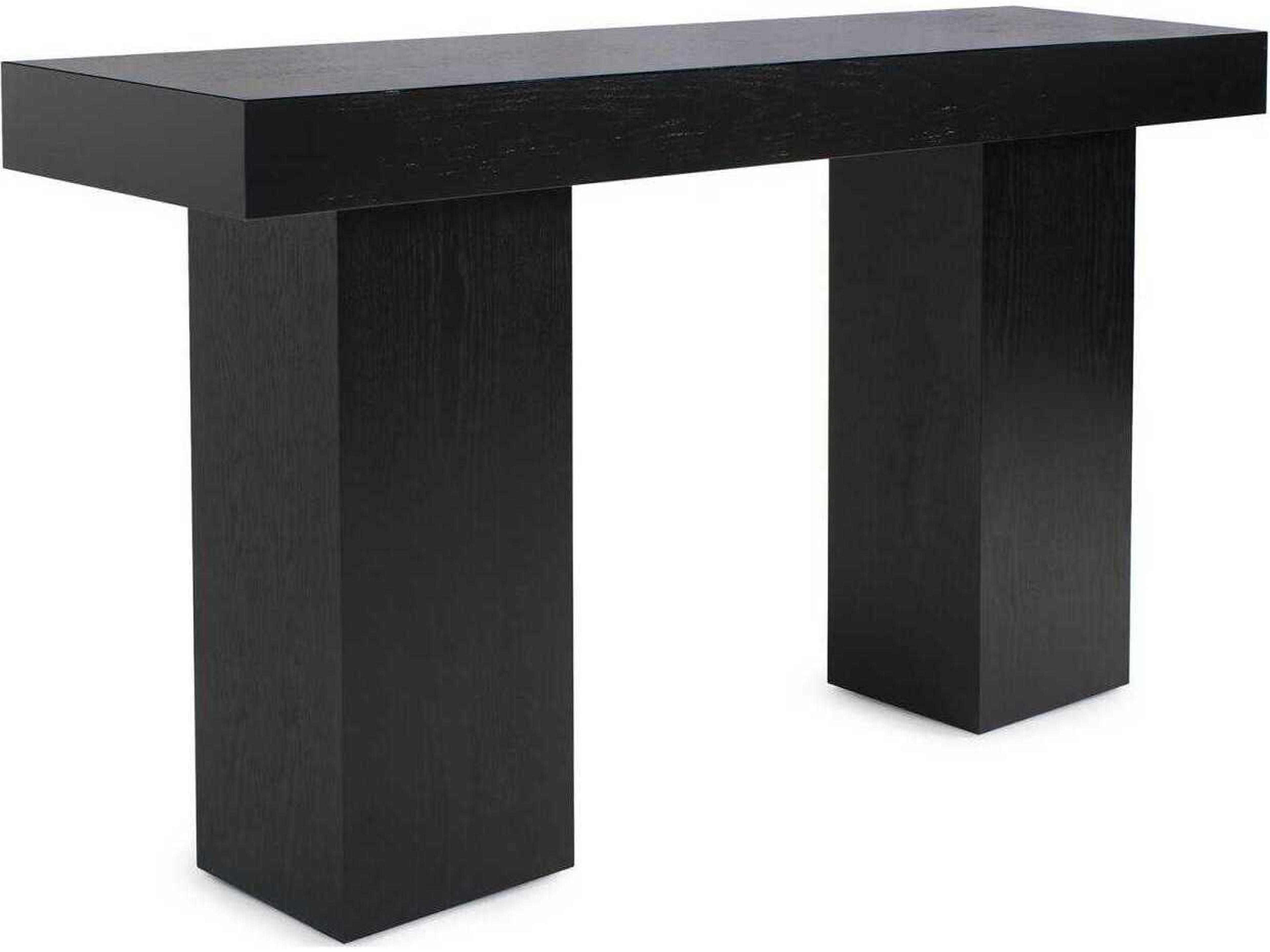 Howard Elliott Panton Rectangular Wood Ebony Console Table