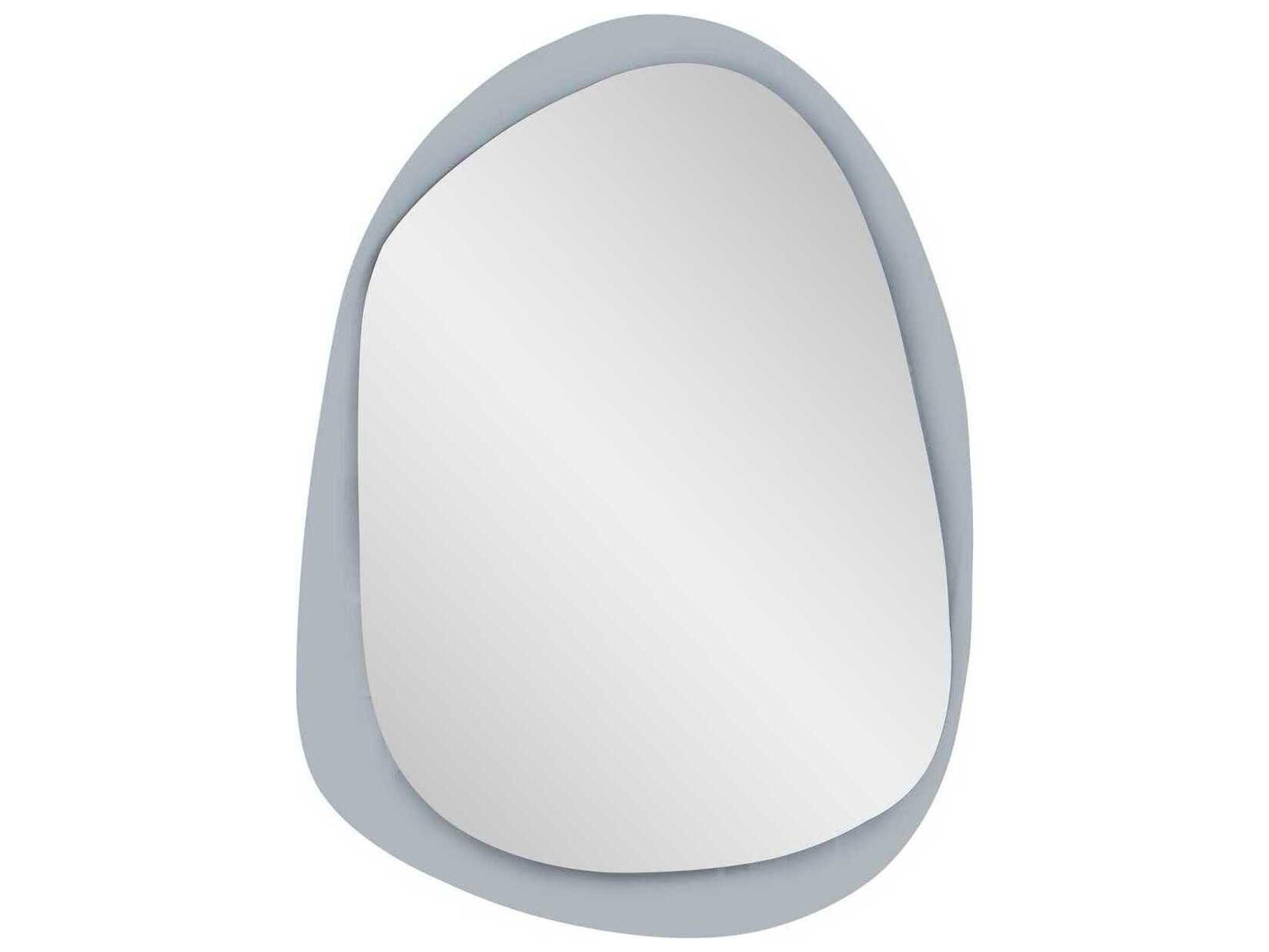 Howard Elliott Ahrends Asymmetrical Smokey Gray Wall Mirror