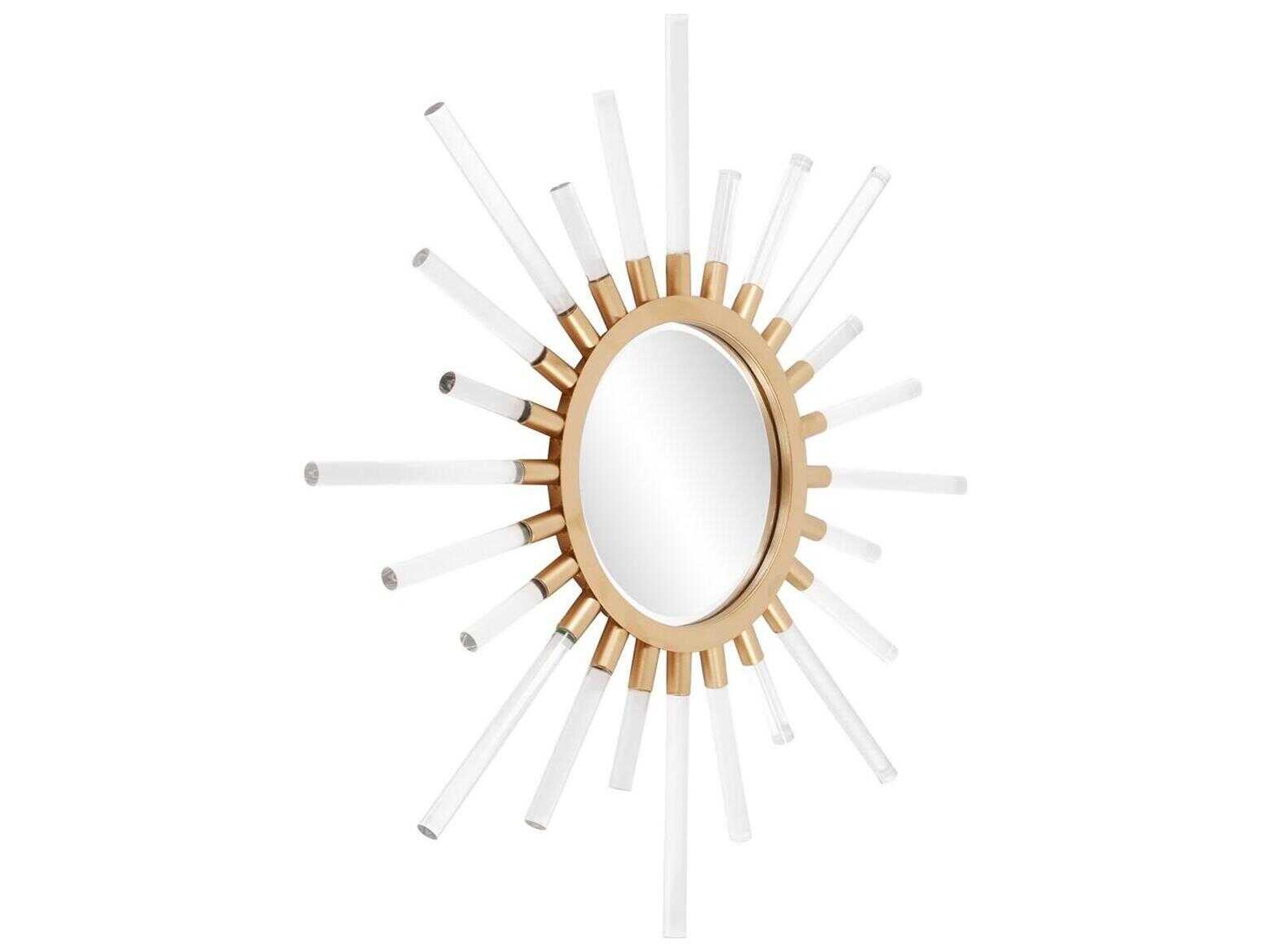 Howard Elliott Nimbus Gold Clear Sunburst Wall Mirror