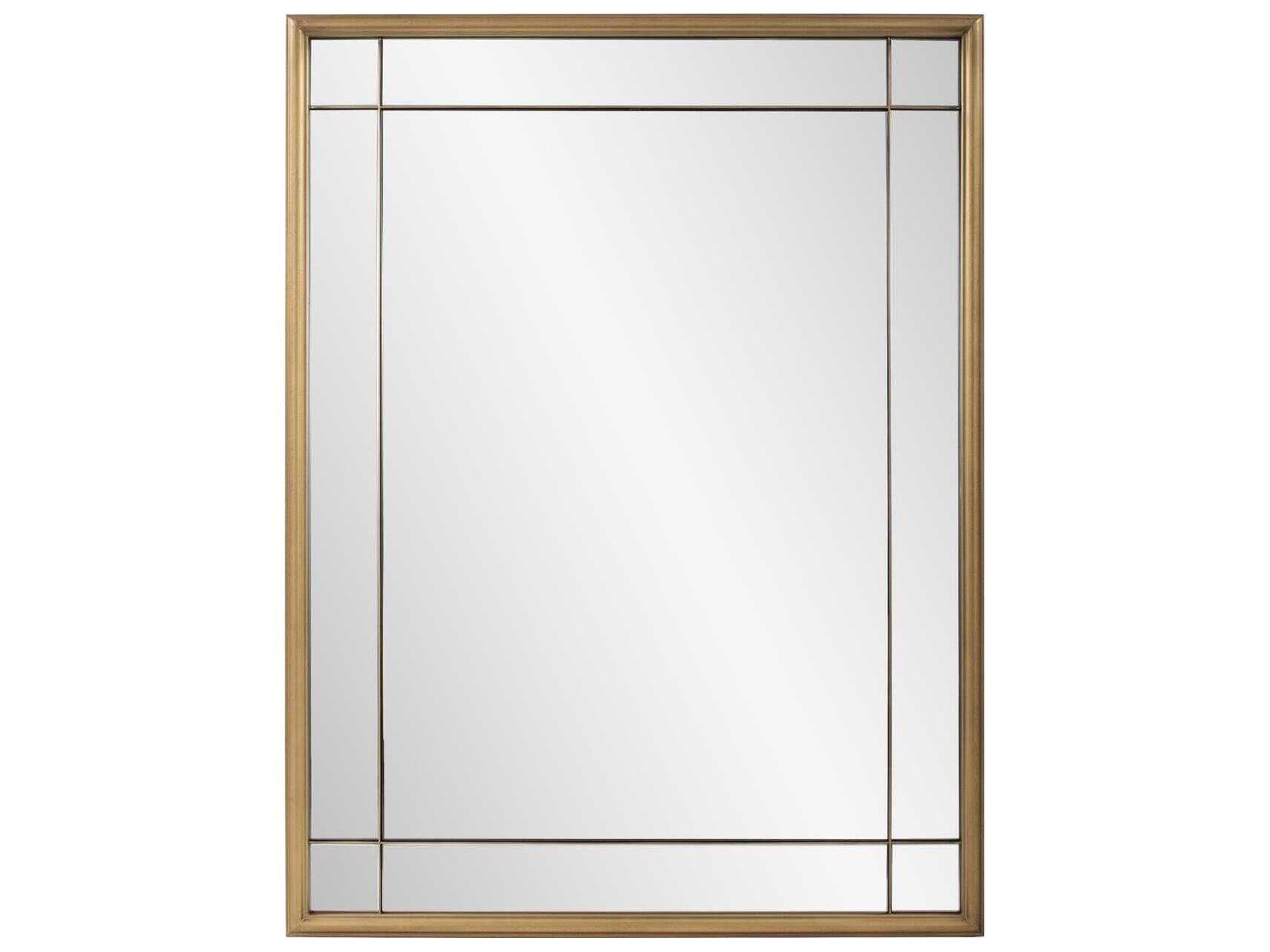 Howard Elliott Chiverny Brass Rectangular Wall Mirror