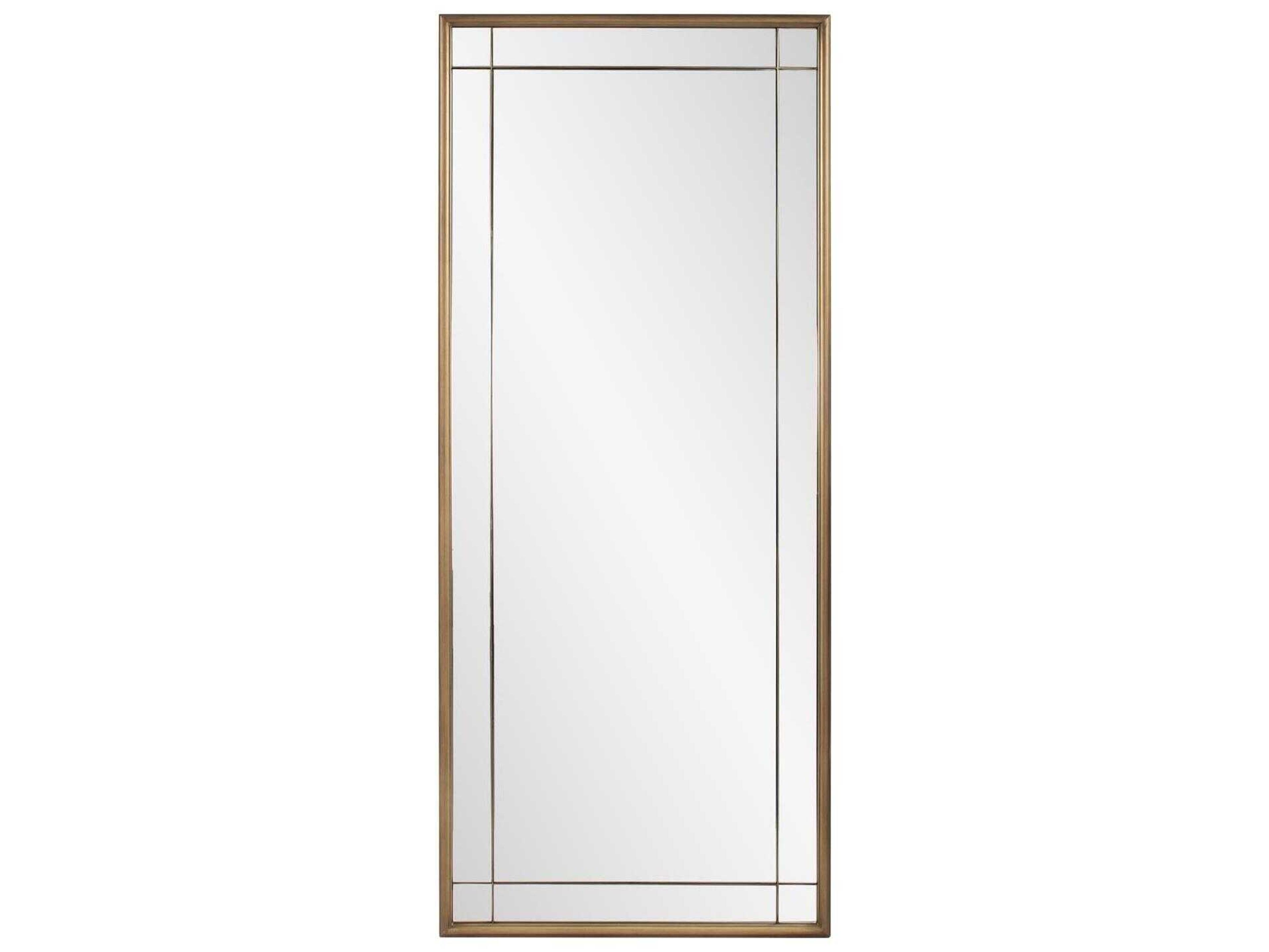 Howard Elliott Chiverny Brass Rectangular Wall Mirror