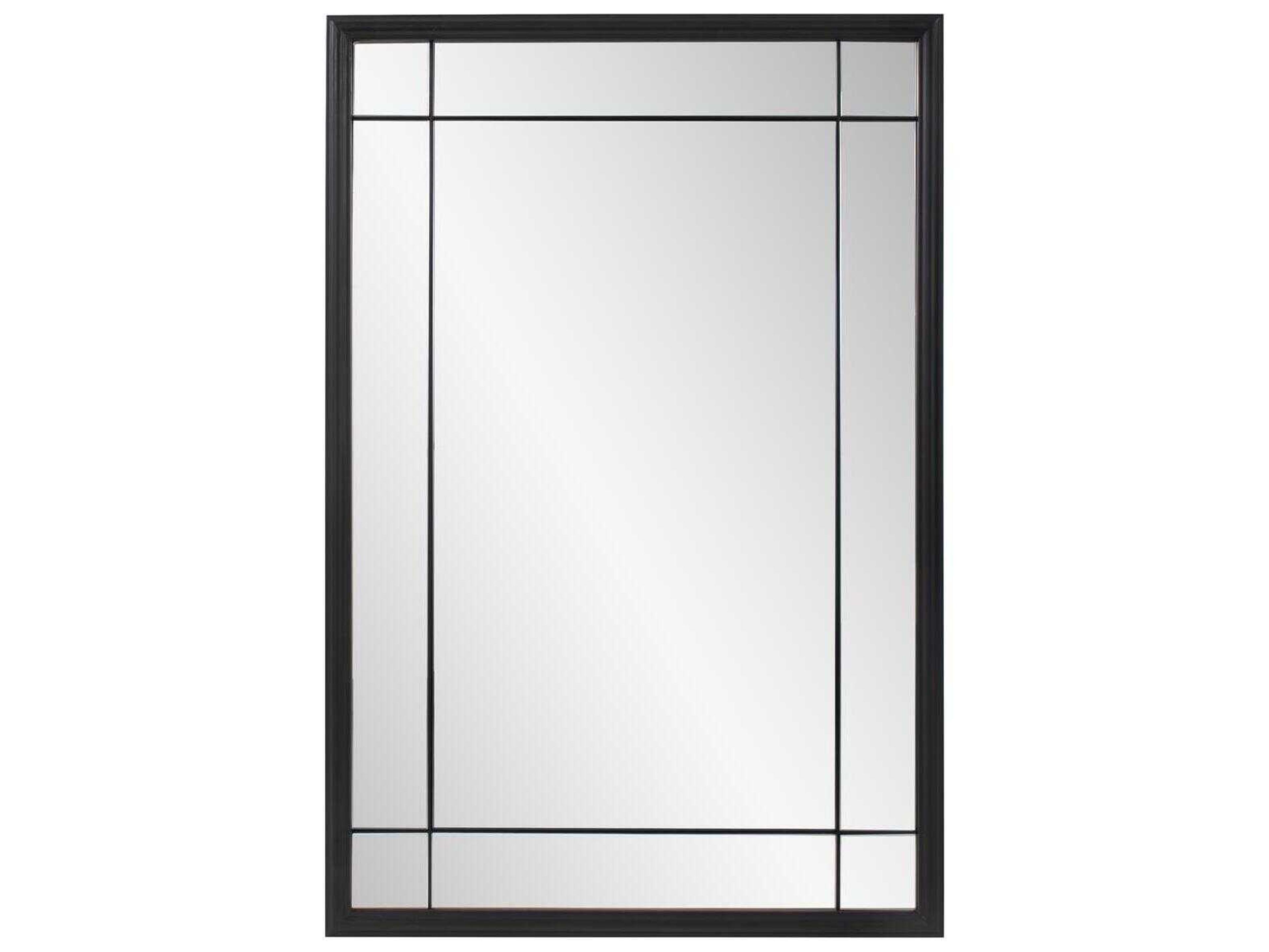 Howard Elliott Chiverny Matte Black Rectangular Wall Mirror