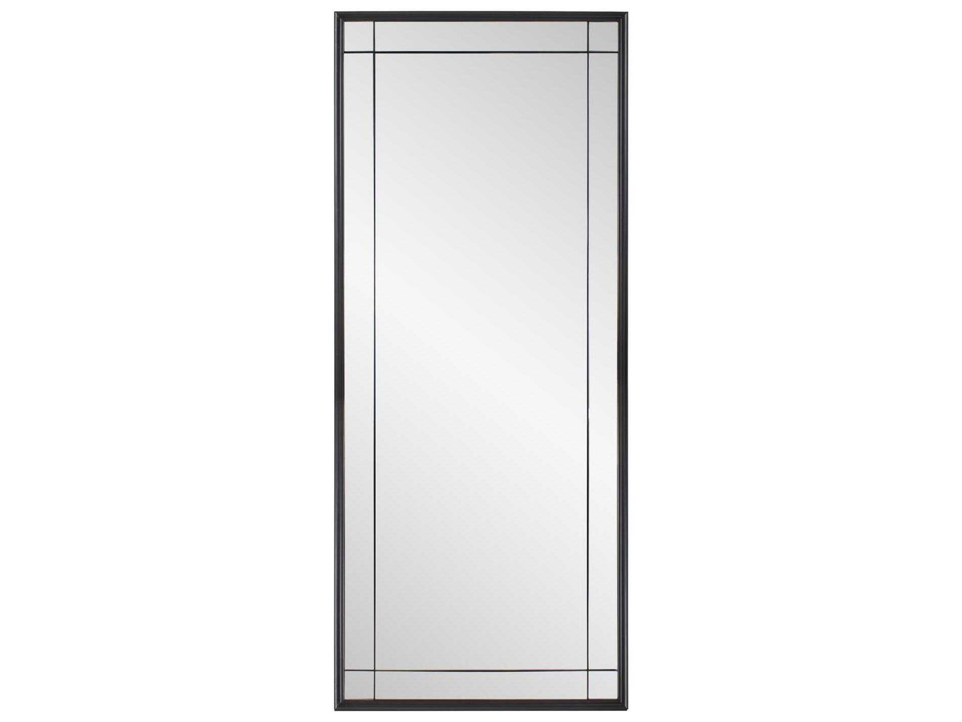 Howard Elliott Chiverny Matte Black Rectangular Wall Mirror