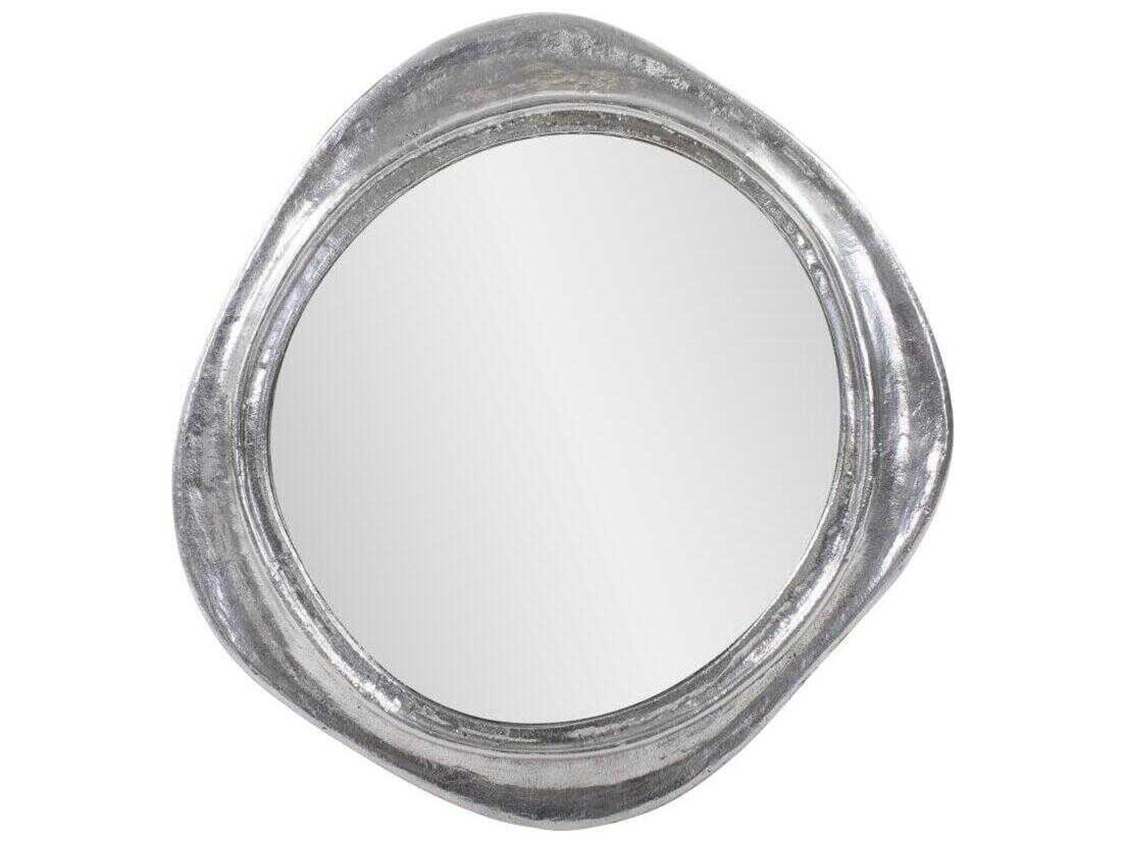 Howard Elliott Martine Silver Round Wall Mirror