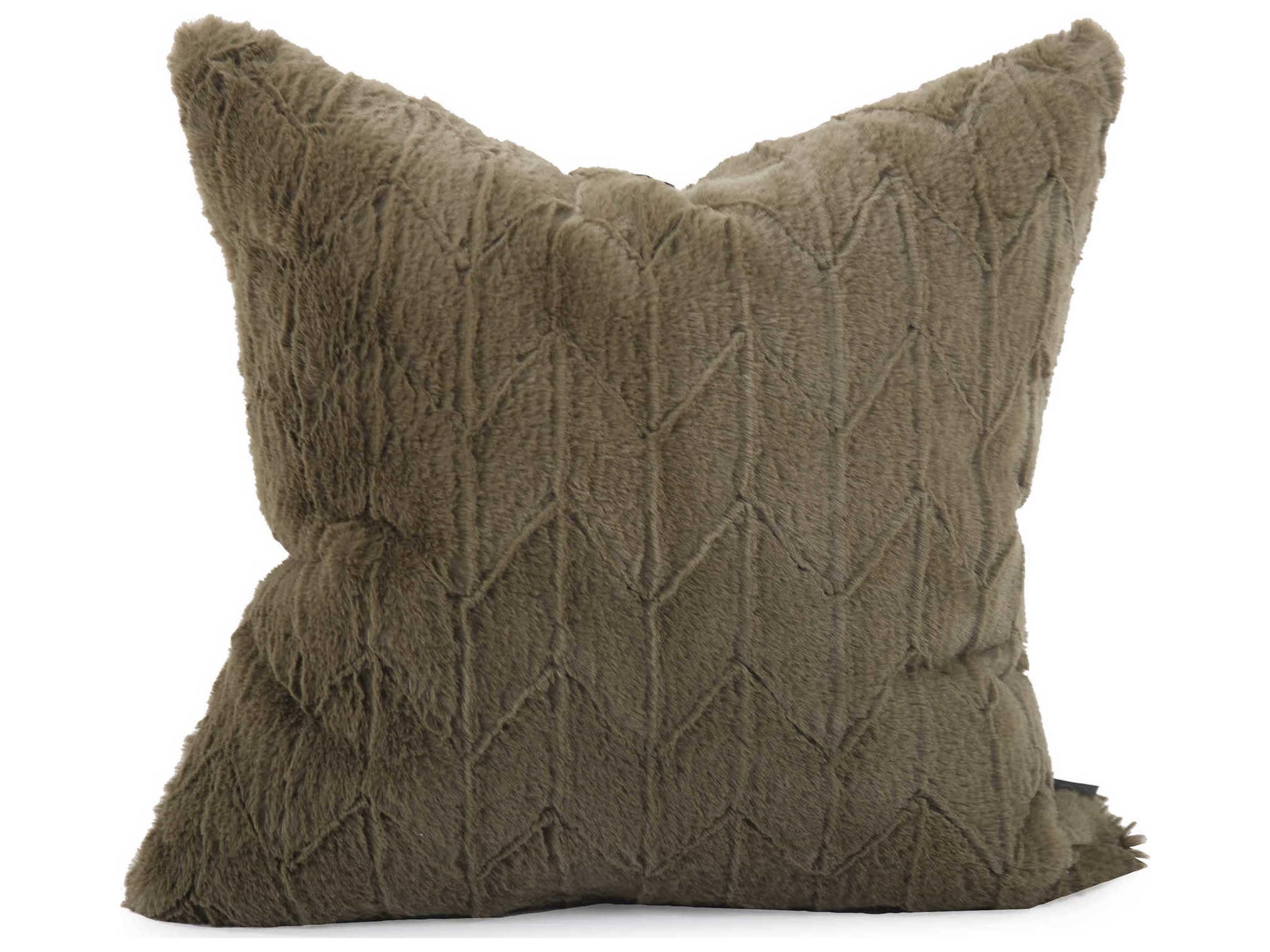 Howard Elliott Faux Fur Angora Moss 20" x 20" Pillow