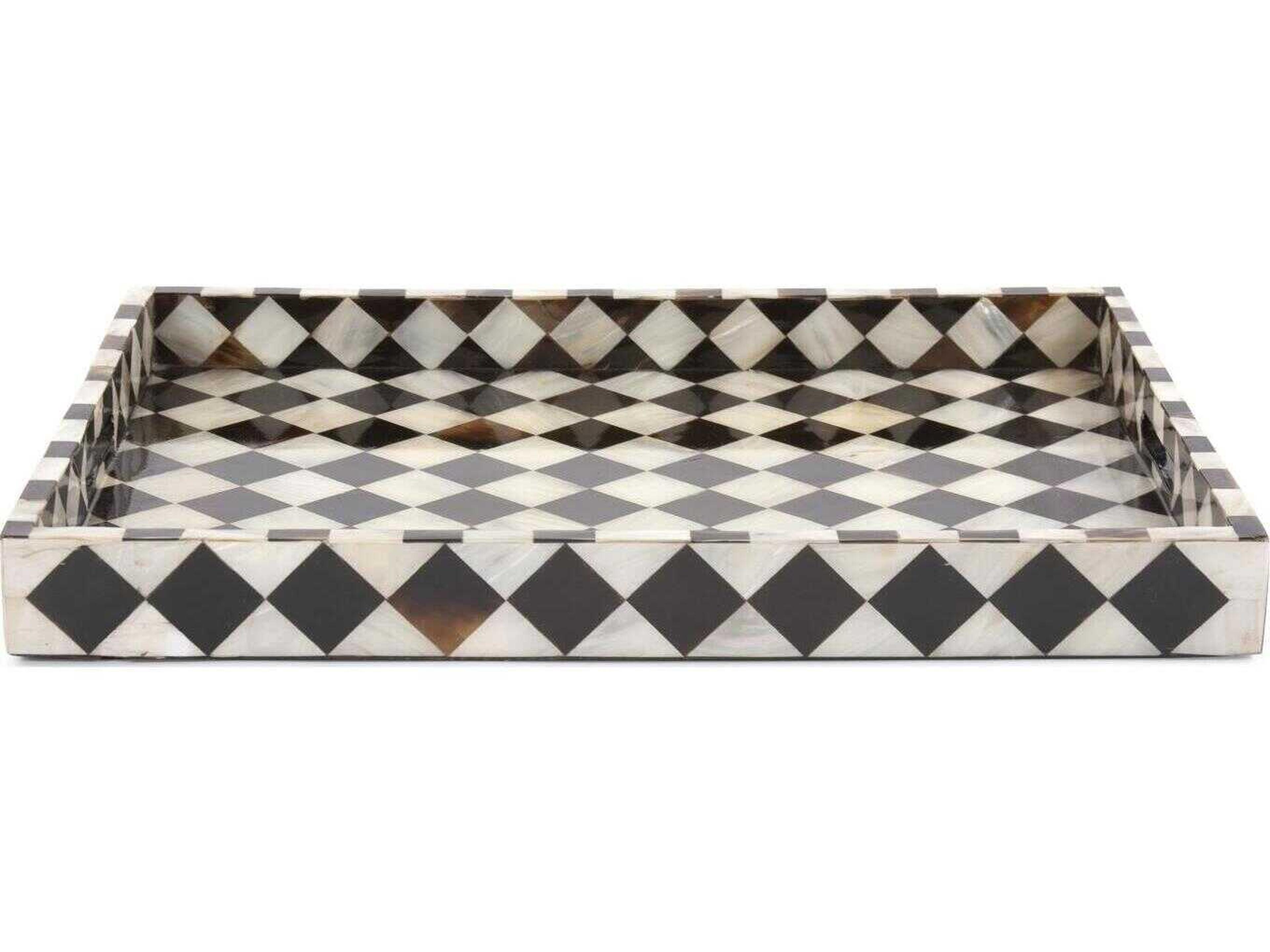 Howard Elliott Julianna Black Pearl Serving Tray