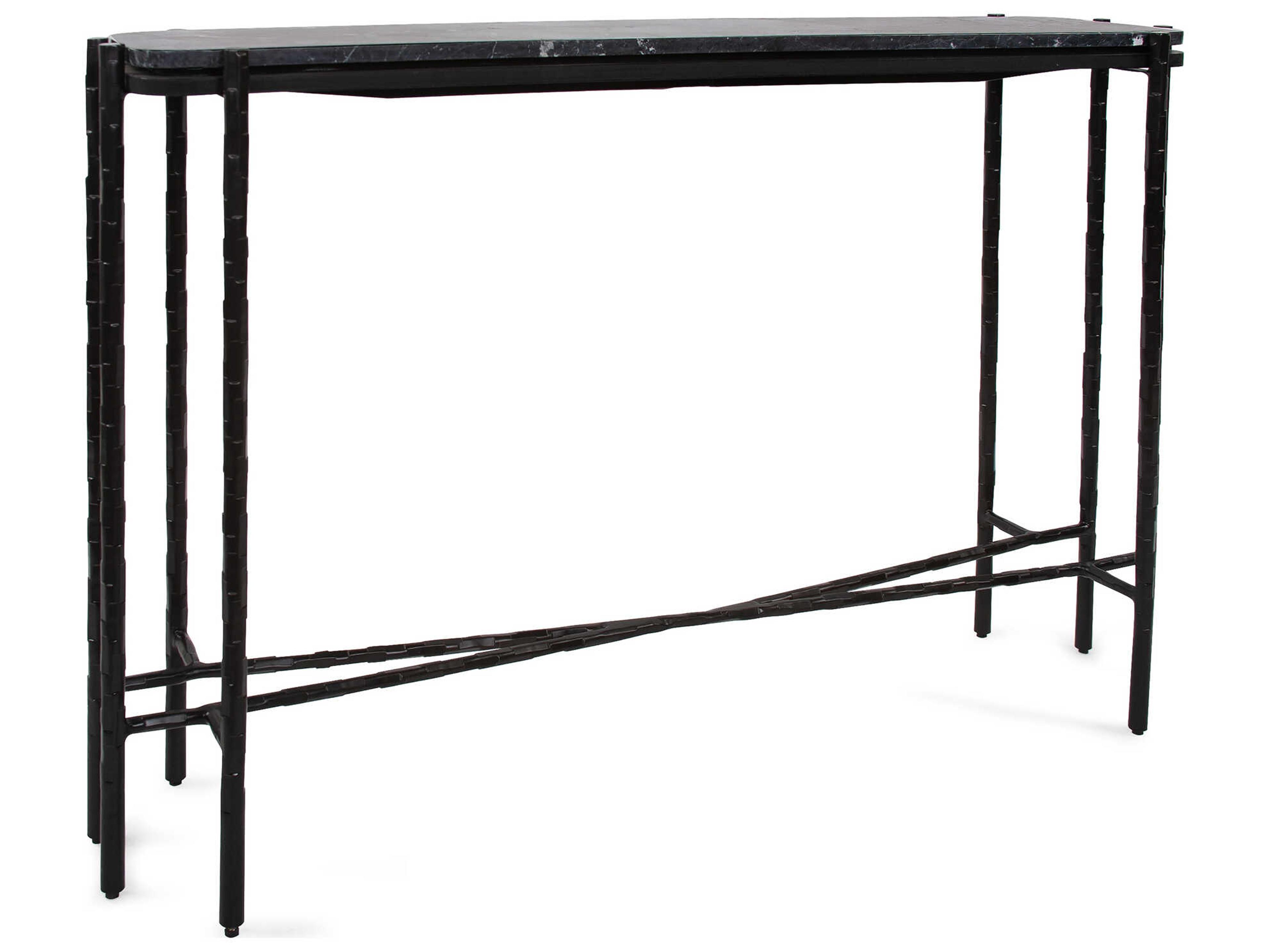 Howard Elliott Myatt Rectangular Marble Graphite Console Table